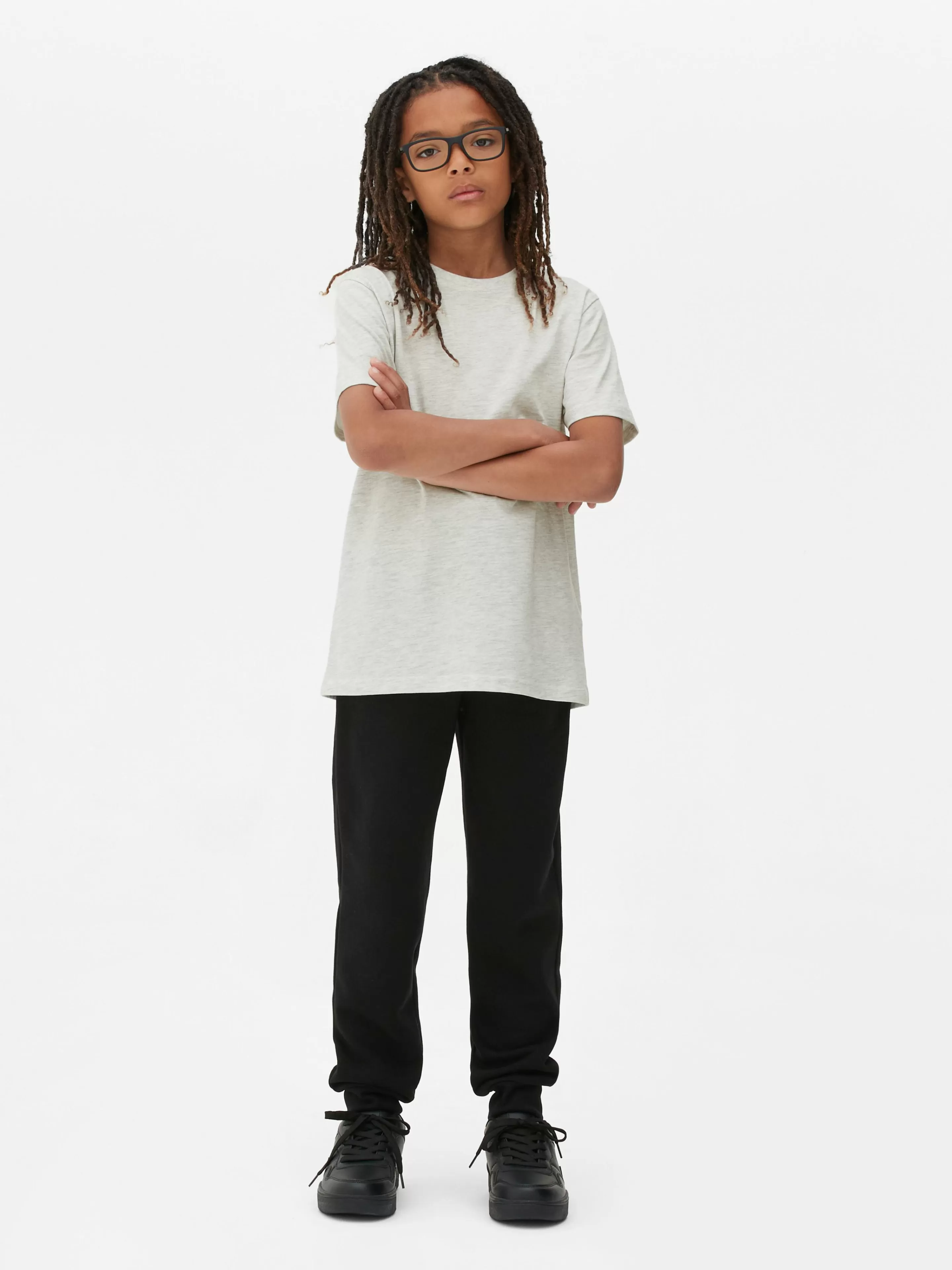 T-Shirt Basic Unisex Primark - Confezione da 2 pezzi in cotone morbido, tonalità grigio marmorizzato, maniche corte per look casual quotidiano