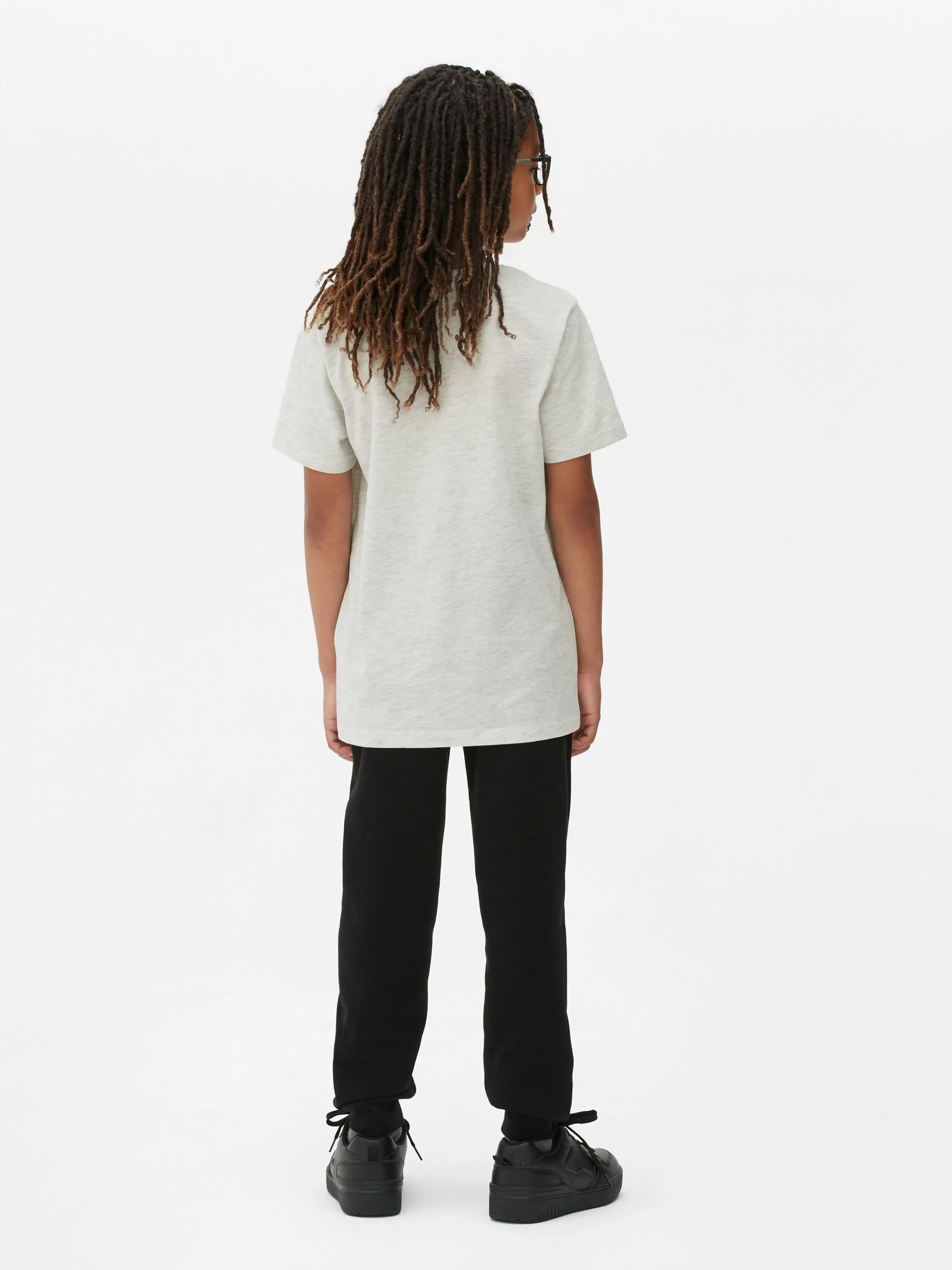 T-Shirt Basic Unisex Primark - Confezione da 2 pezzi in cotone morbido, tonalità grigio marmorizzato, maniche corte per look casual quotidiano