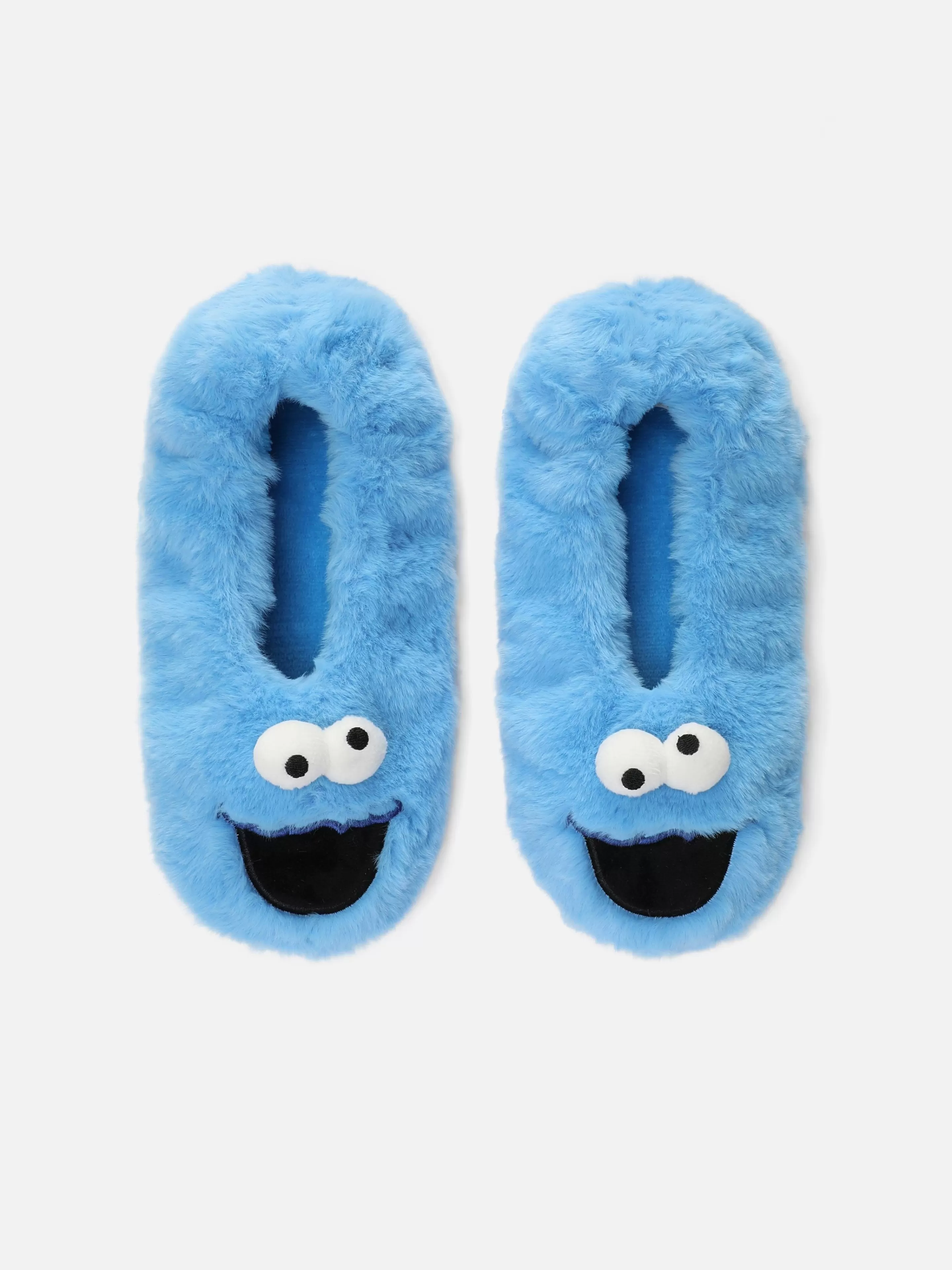 Calzini Pantofole Primark a Tema Mostro dei Biscotti di Via Sesamo - Blu Confortevoli con Design Divertente