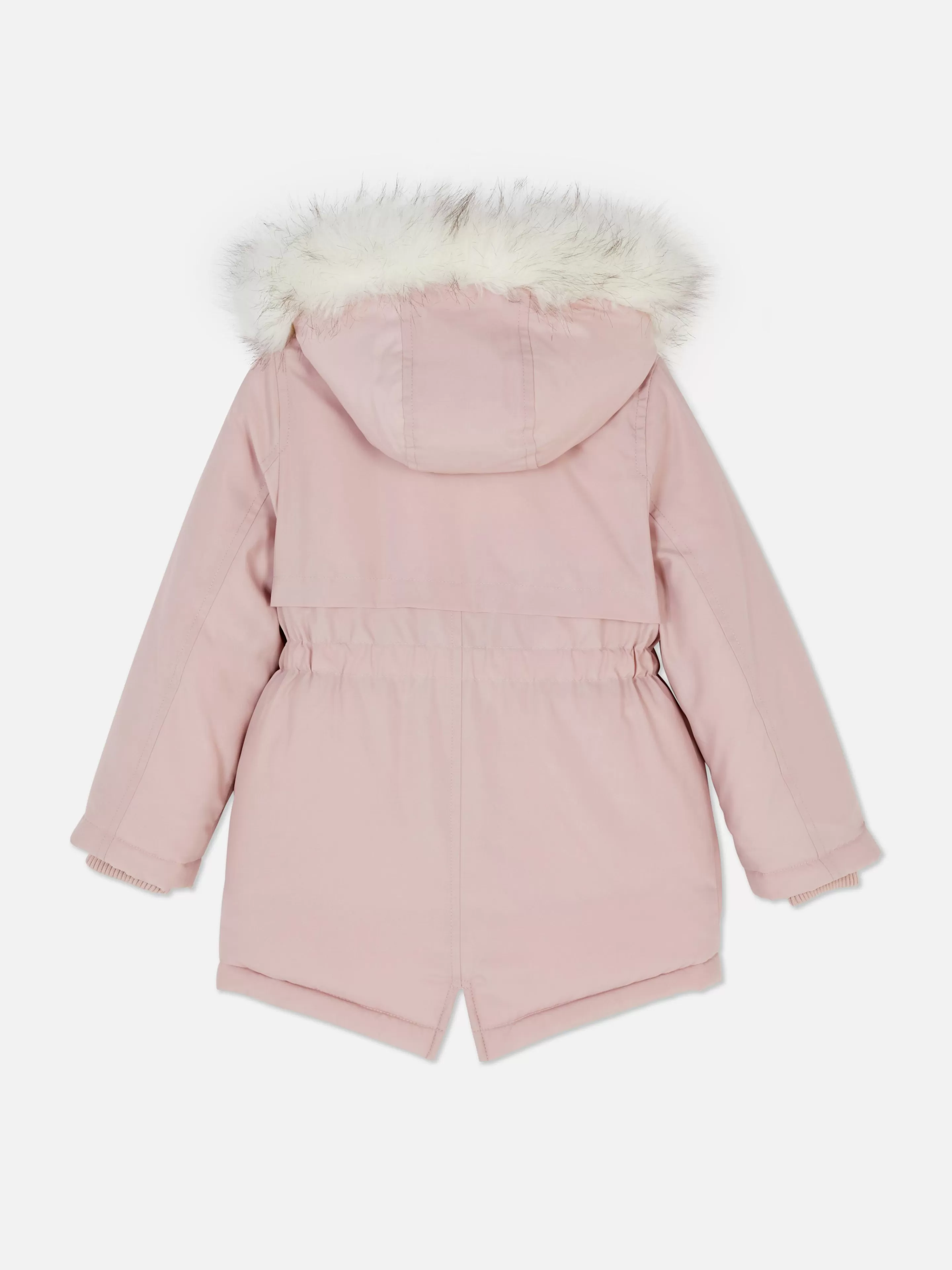 Parka Invernale con Cappuccio in Faux Peluche Rosa Chiaro - Giacca Morbida Primark!