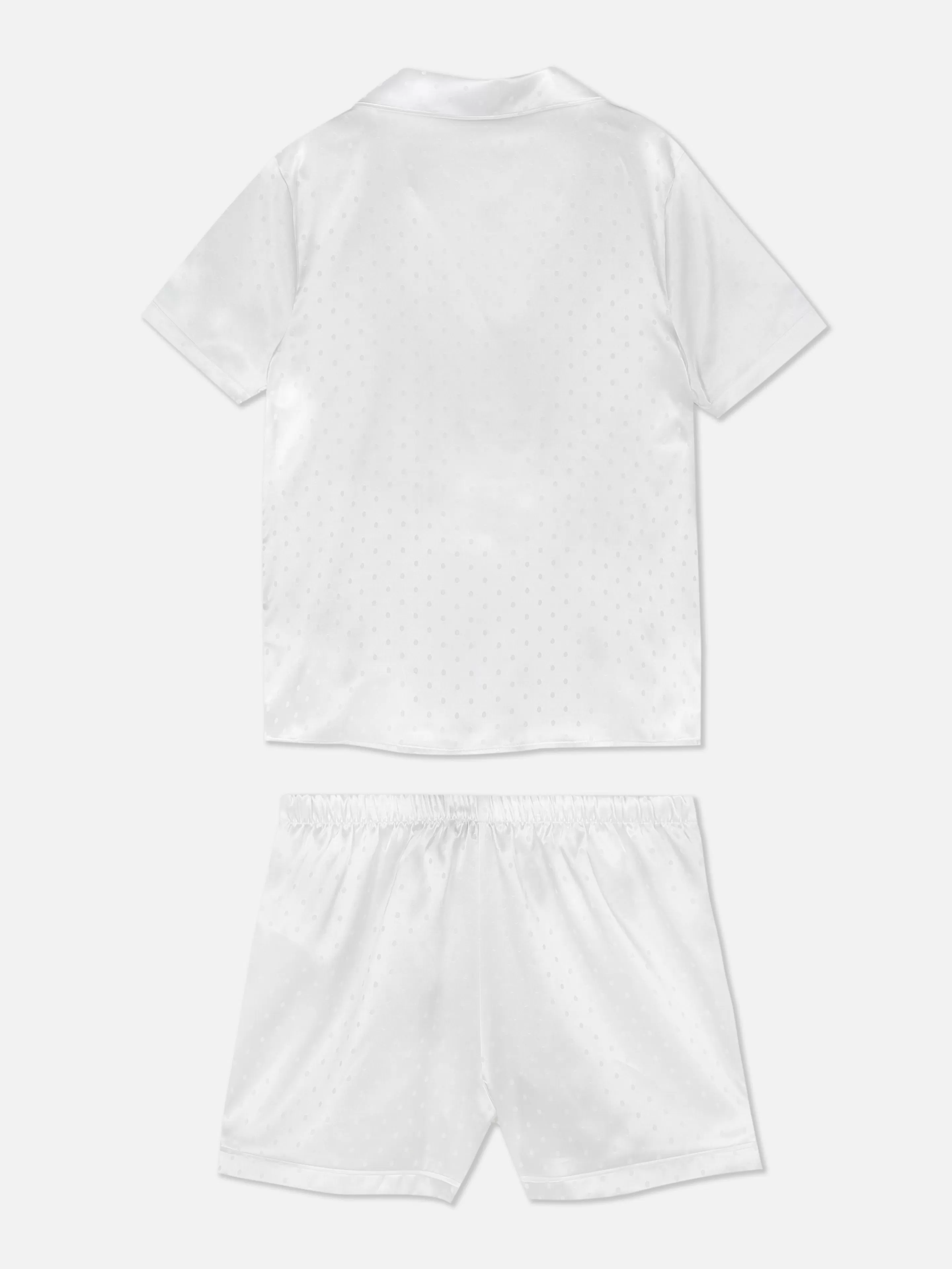 Primark Pigiama Corto in Raso Bianco per Notti Fresche e Confortevoli