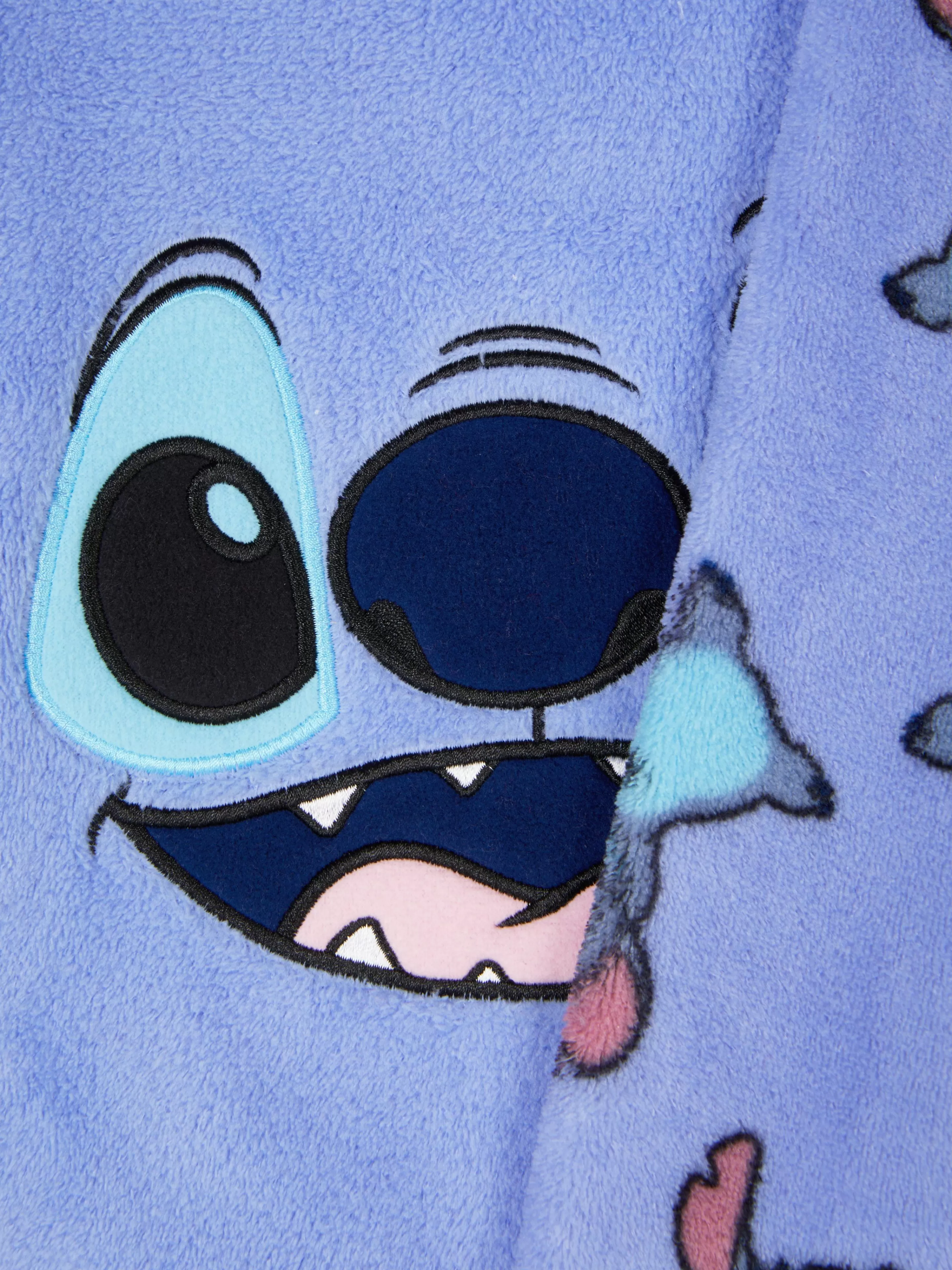 Pigiama Notte Disney Stitch Blu Cielo - Set Morbido in Pile con Disegno Primark
