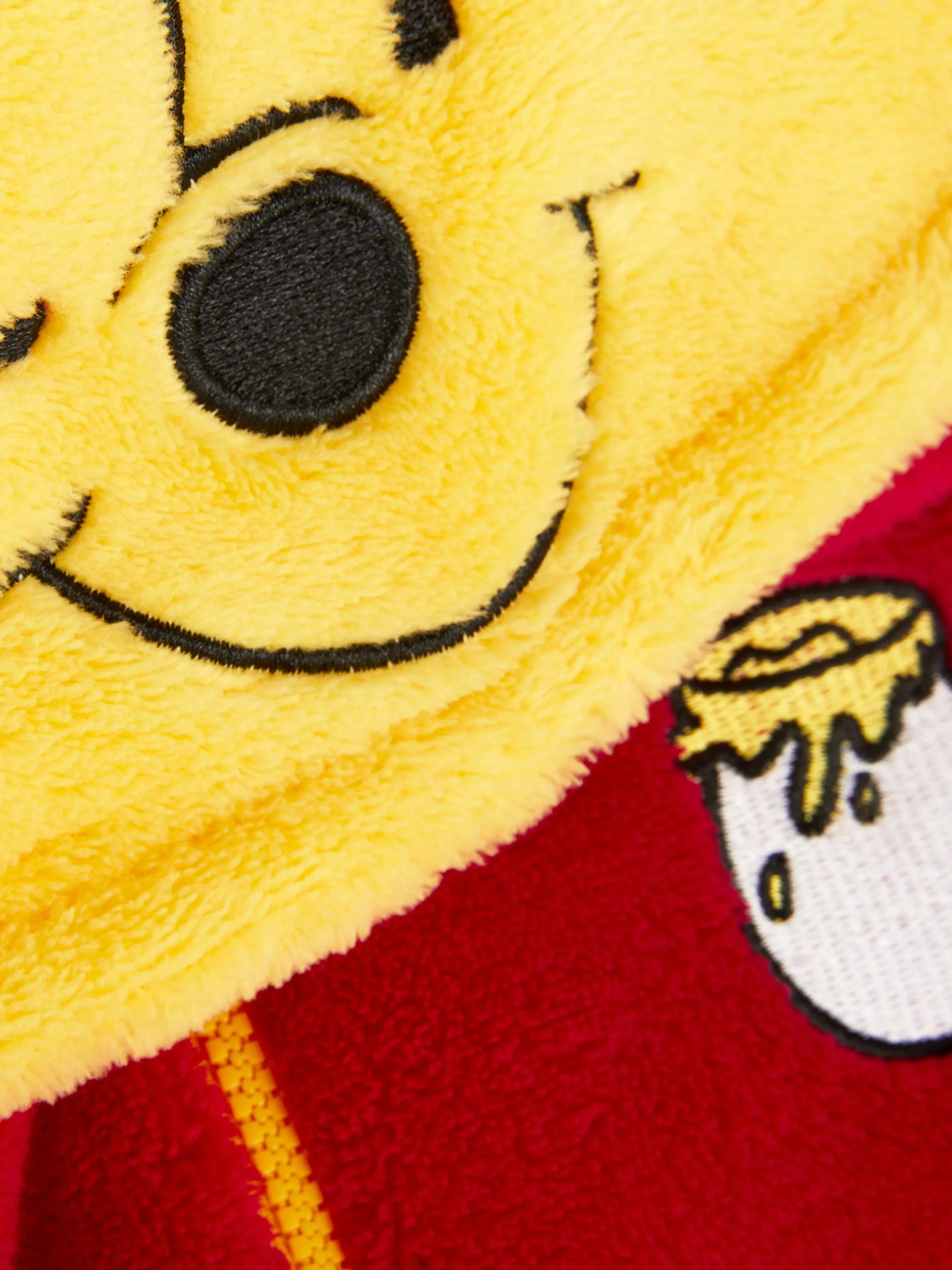 Pigiamino Neonato Disney Winnie The Pooh - Tuta Intera in Pile Morbido Color Senape, Con Cappuccio e Motivi a Nido D'Ape - Primark Baby Collection