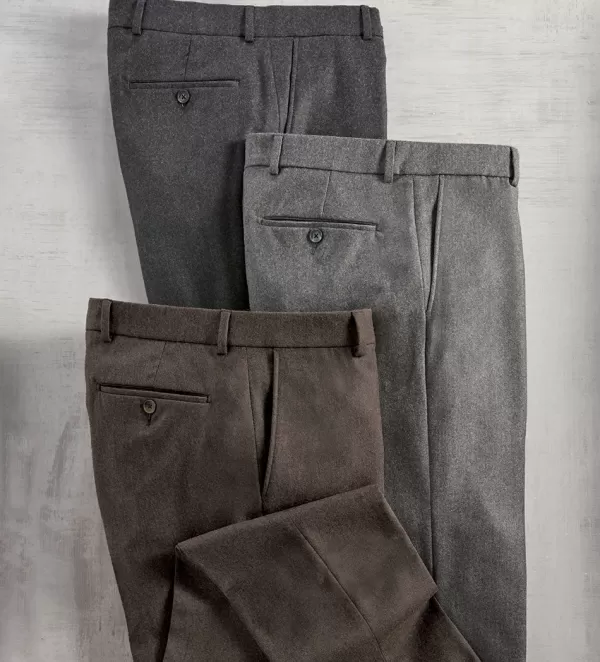 Pantaloni eleganti in flanella misto cashmere - Modello 