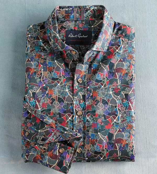 Maglietta Sportiva Ashborne di Robert Graham - Maniche Lunghe in Cotone Respirabile per Allenamenti e Stile Casual