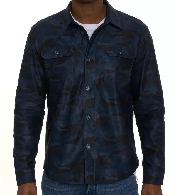 Robert Graham: Giubotto in Stile Camicia con Maniche Lunghe - Maglia Sportiva Avventurosa con Design Funzionale ed Elegante per Tutto il Giorno (Edizione Limitata Autunno/Inverno)