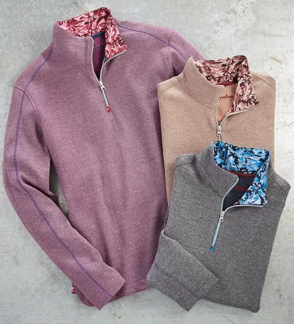 Robert Graham - Felpa con Zip Mezza Greensboro, Confortevole e Stile Versatile per Look Stratificati
