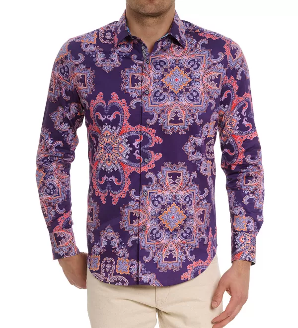 Robert Graham presenta: Camicia elegante con maniche lunghe ispirata a Casino Royale - Abbigliamento sportivo raffinato per look sofisticati