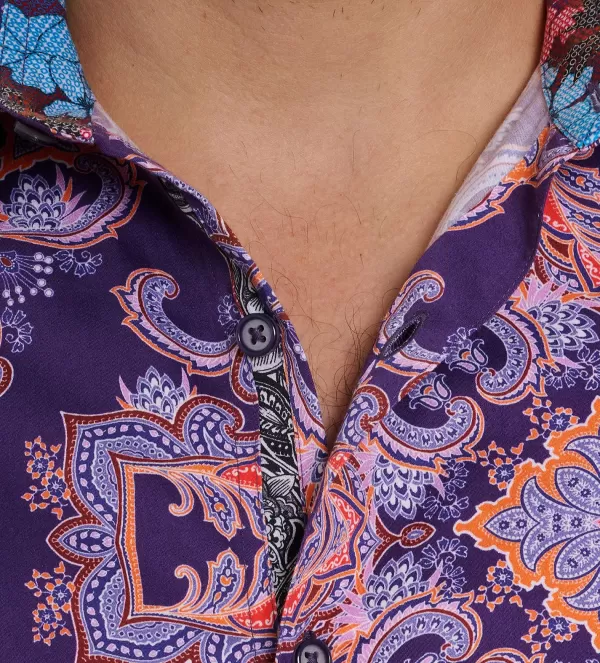 Robert Graham presenta: Camicia elegante con maniche lunghe ispirata a Casino Royale - Abbigliamento sportivo raffinato per look sofisticati