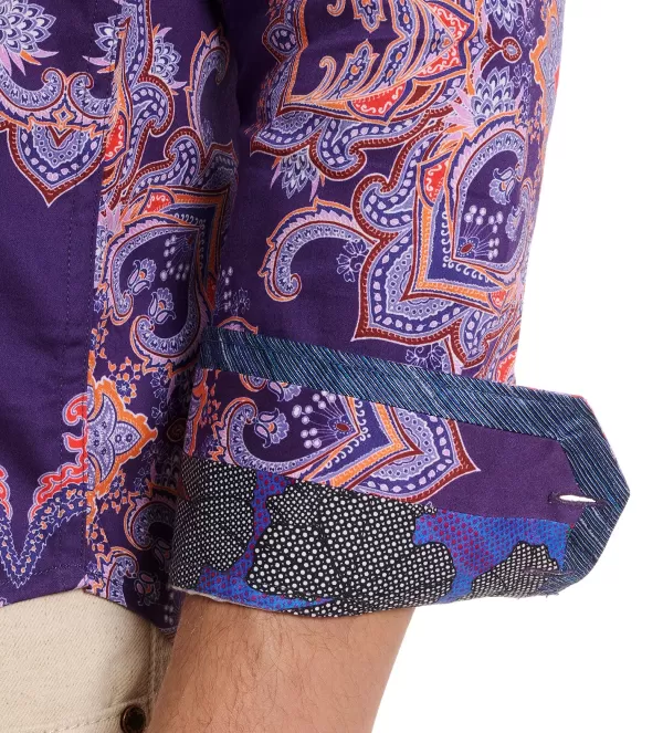 Robert Graham presenta: Camicia elegante con maniche lunghe ispirata a Casino Royale - Abbigliamento sportivo raffinato per look sofisticati