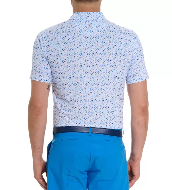 Polo Casual Robert Graham in Maglia Calder - Maglia a Manica Corta da Uomo per Stagioni Transizionali