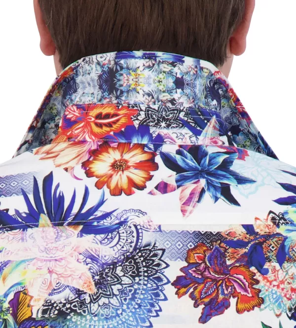 Camicia Estiva Robert Graham in Tessuto Traforato - Modello Sportivo con Design Unico per Look Casual Elegante