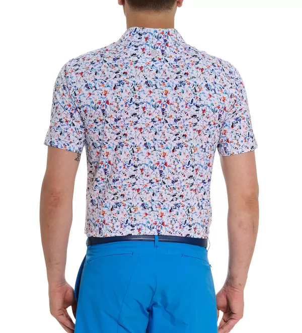 Maglia Polo Robert Graham in Tessuto Maglia · Manica Corta Stile Lucca · Confezione Premium con Dettagli Artigianali · Ideale per Stile Casual ed Eleganza