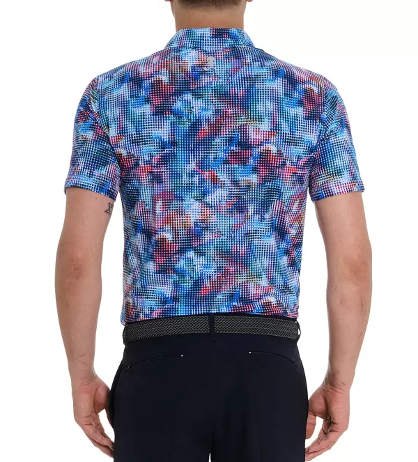 Polo Robert Graham Manica Corta con Design Tempesta - Maglieria Stilizzata e Confortevole
