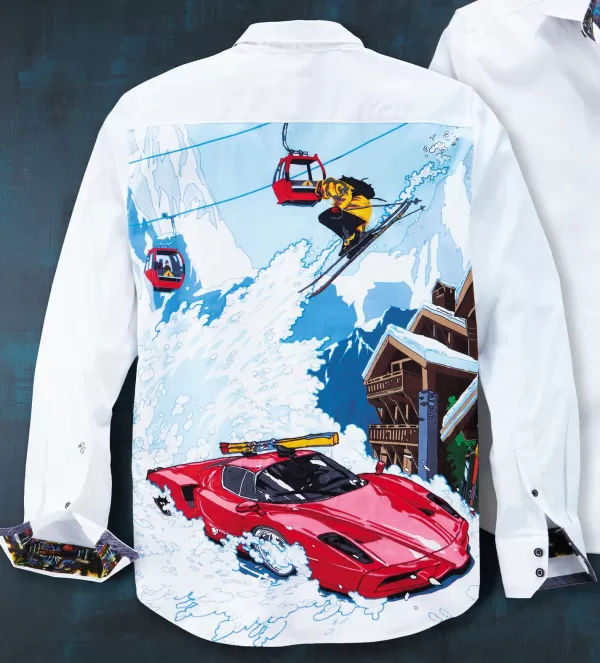 Maglia Termica Robert Graham per Sciate Indimenticabili - Tessuto Tecnico Traspirante con Maniche Lunghe e Design Avventuroso