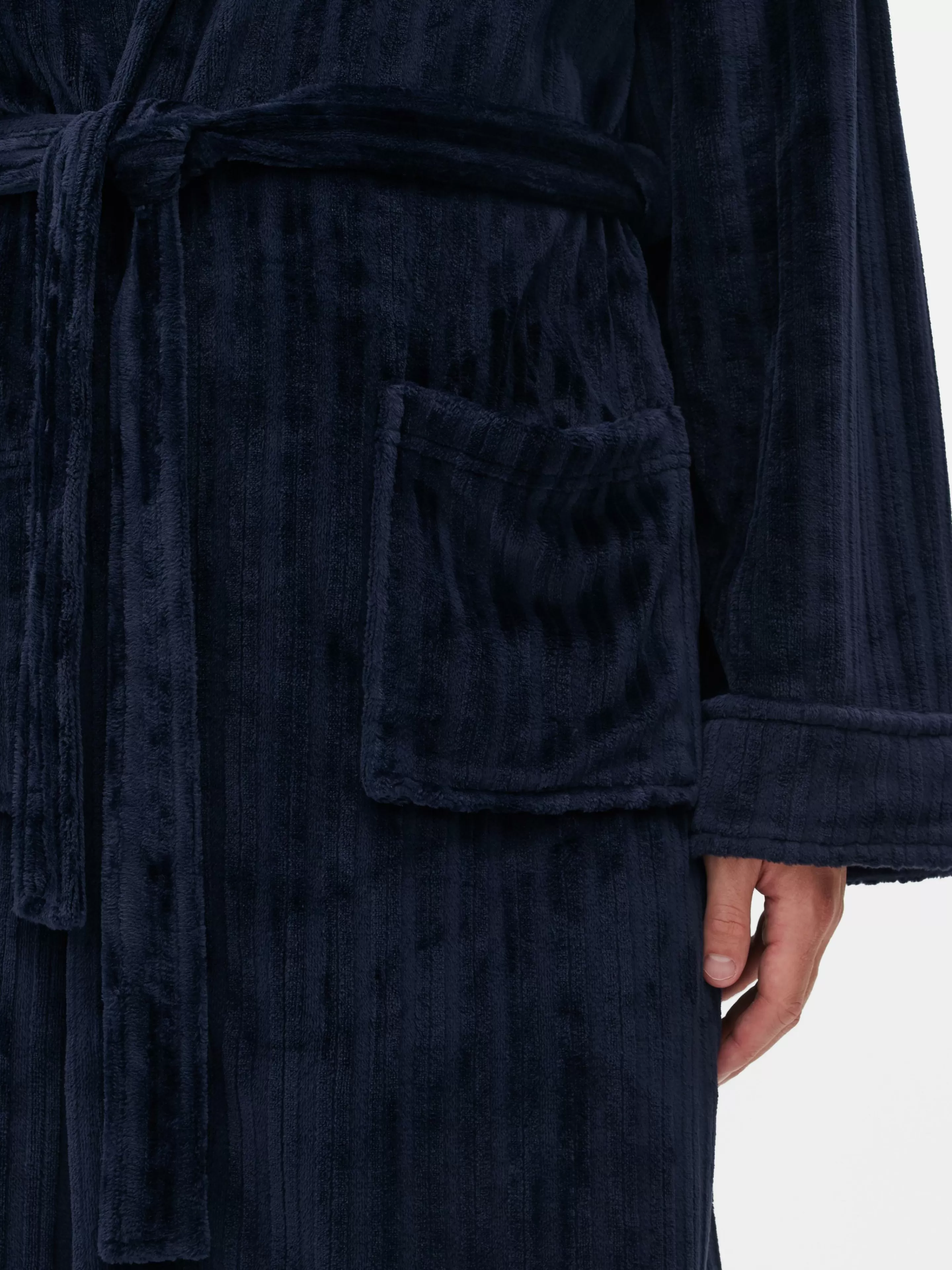 Pigiama Primark con Accappatoio a Righe - Morbido Lavabile Blu Marino