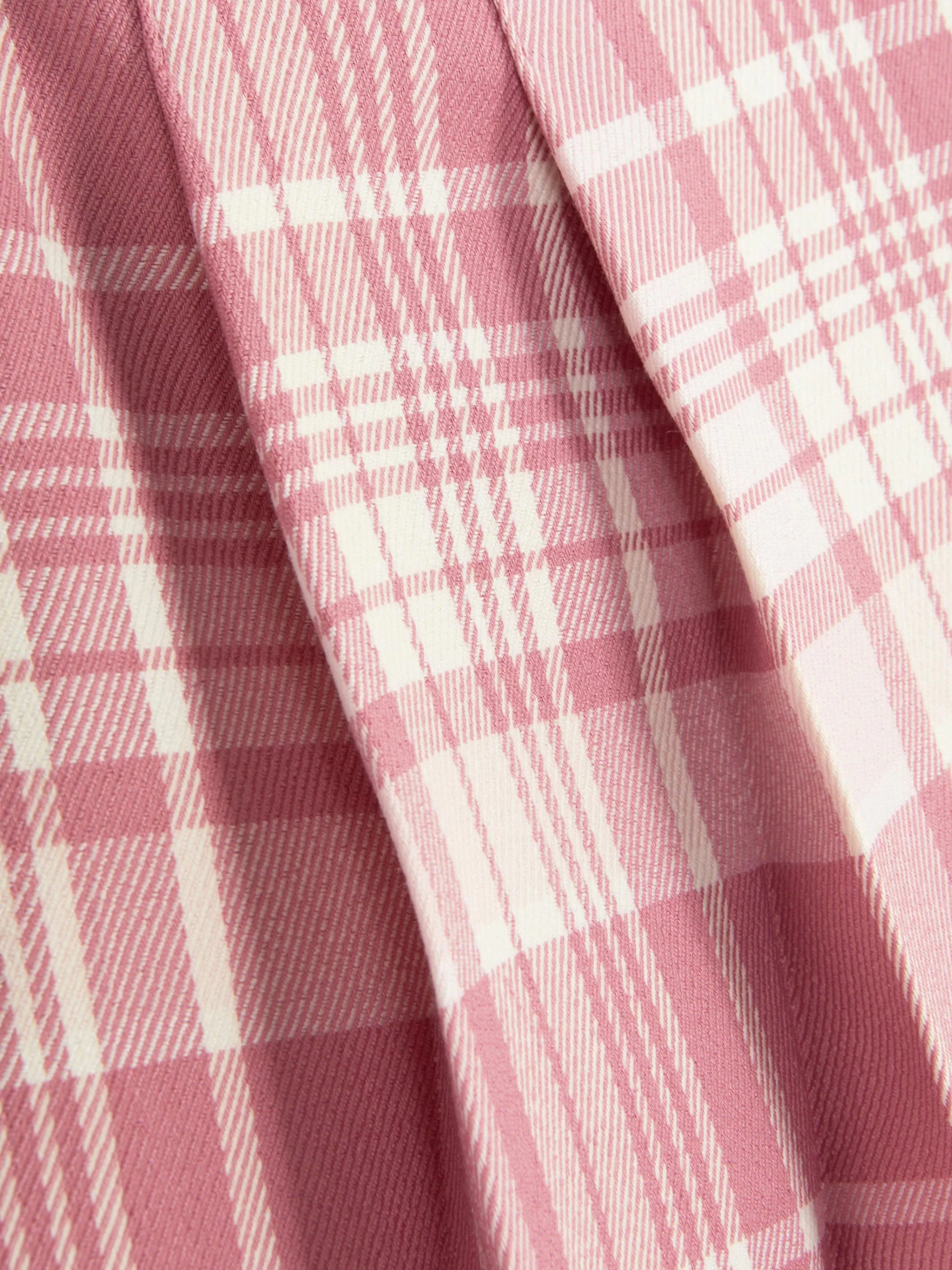 Gonna Elegante Plissé in Tinta Unita Rosa con Motivo Quadri - Primark