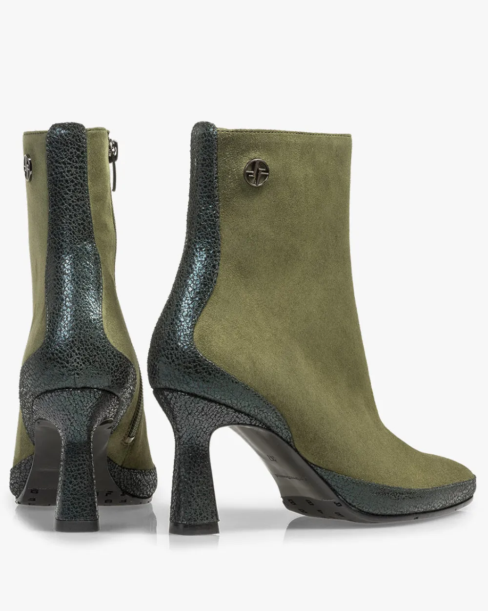 FLORIS VAN BOMMEL® Stivali Saxi 01 - Scarpe Weekend Donna Invernali 2024 | Tacco Comodo con Pelliccia Interna