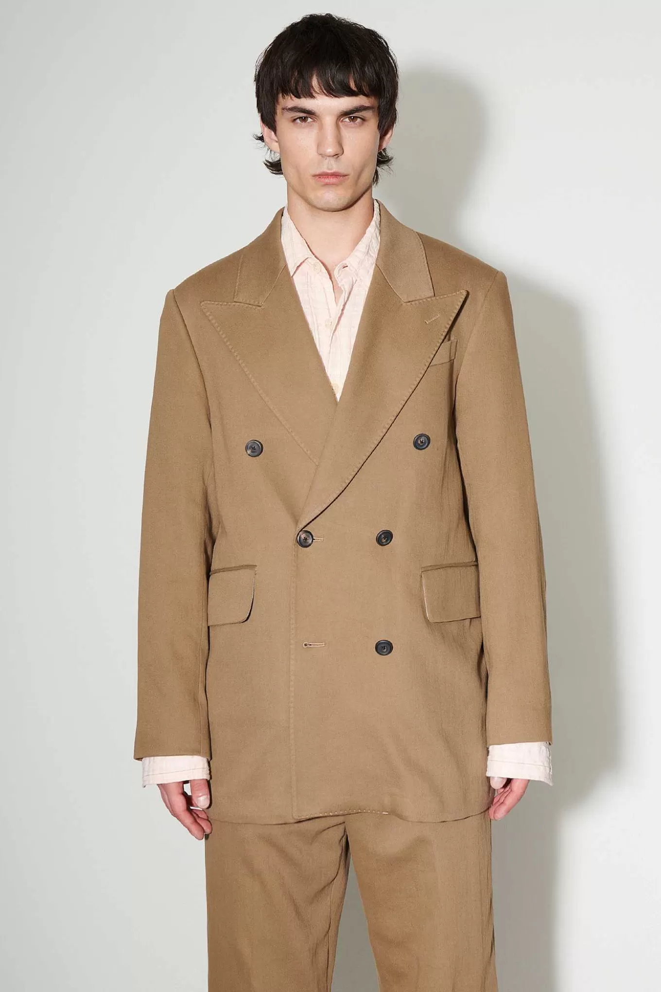 Giacca Elegante Our Legacy Passning in Tessuto Satinato Verde Militare - Moderno Taglio Db con Finiture Pregiate