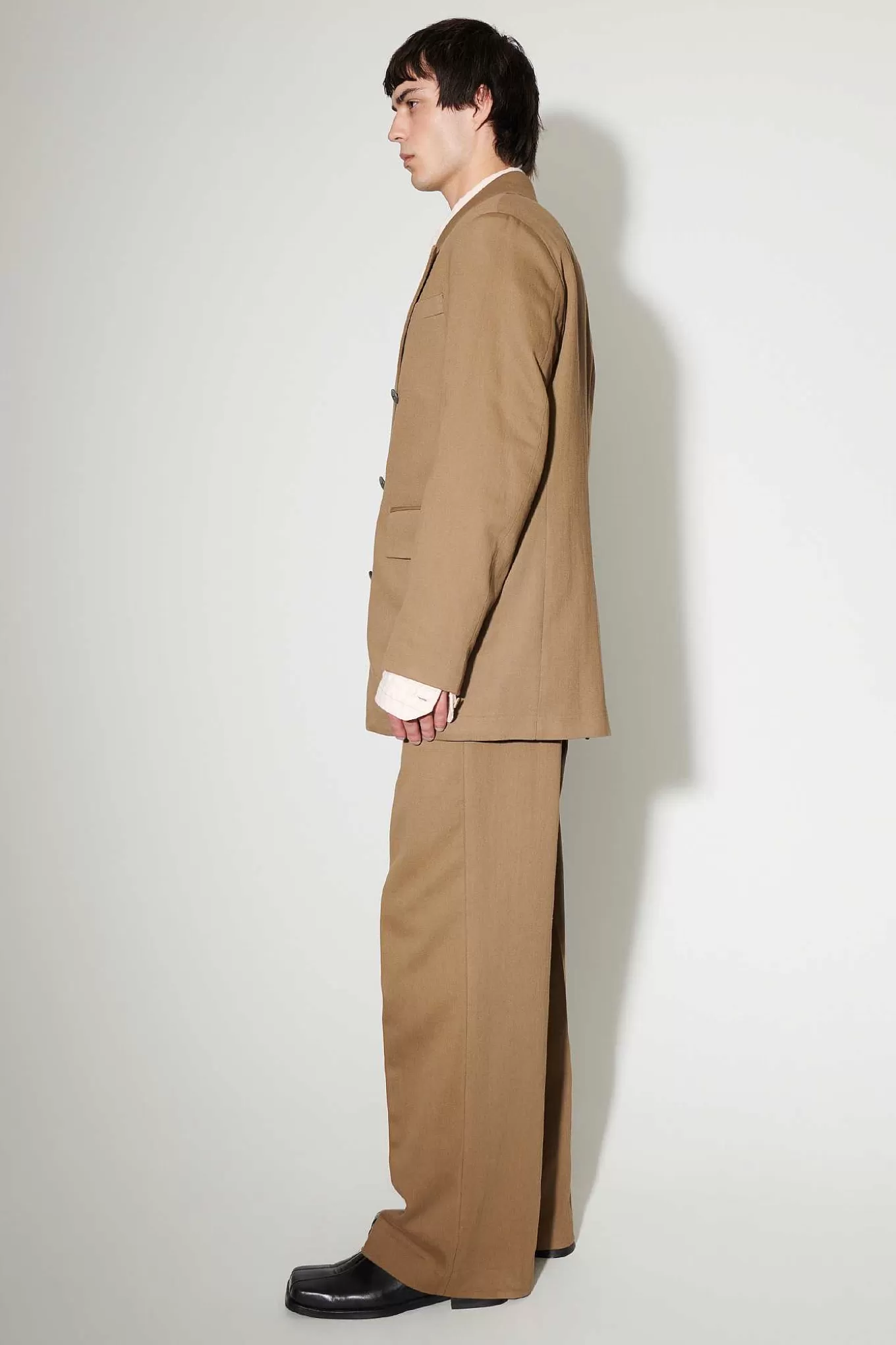 Giacca Elegante Our Legacy Passning in Tessuto Satinato Verde Militare - Moderno Taglio Db con Finiture Pregiate