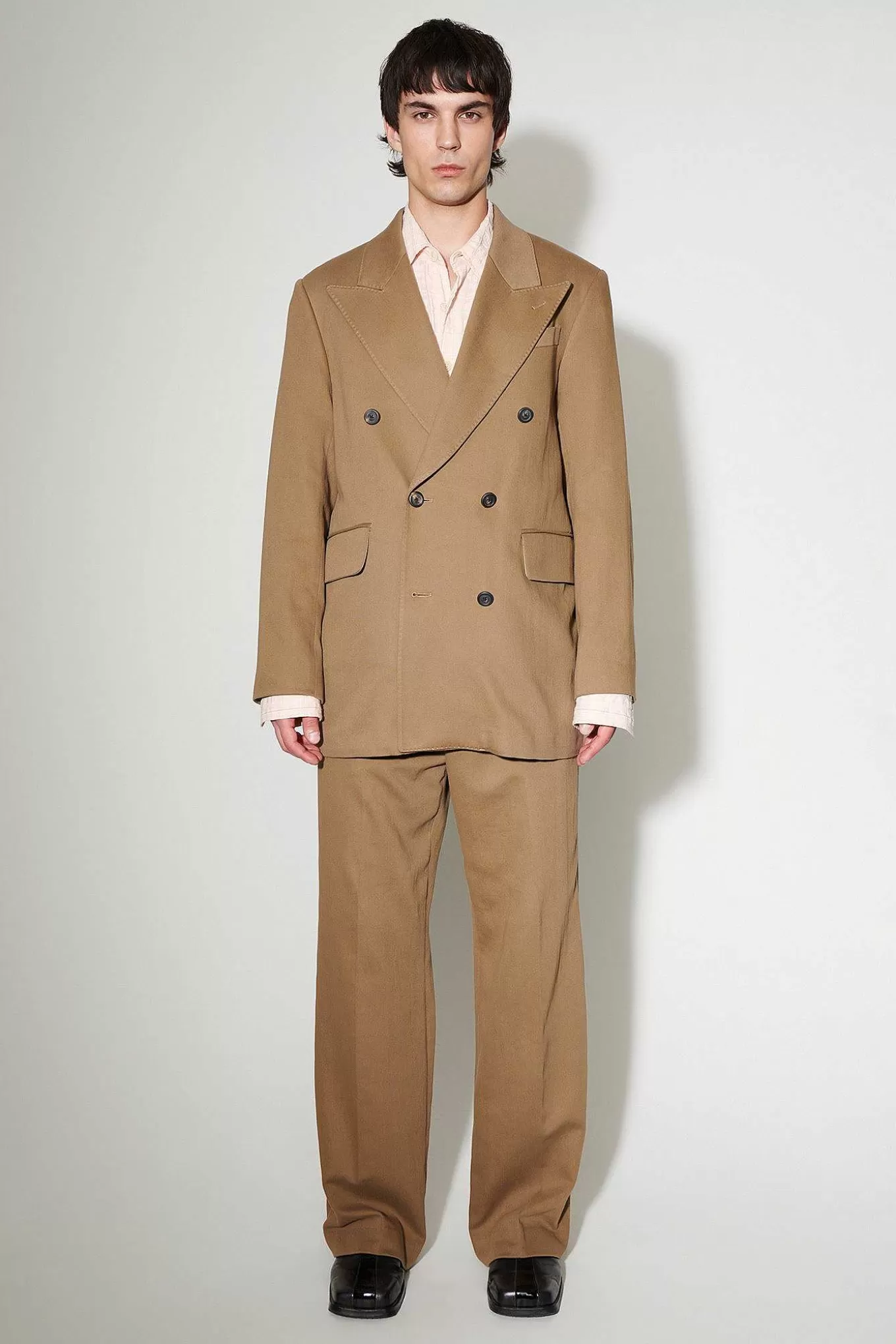 Giacca Elegante Our Legacy Passning in Tessuto Satinato Verde Militare - Moderno Taglio Db con Finiture Pregiate