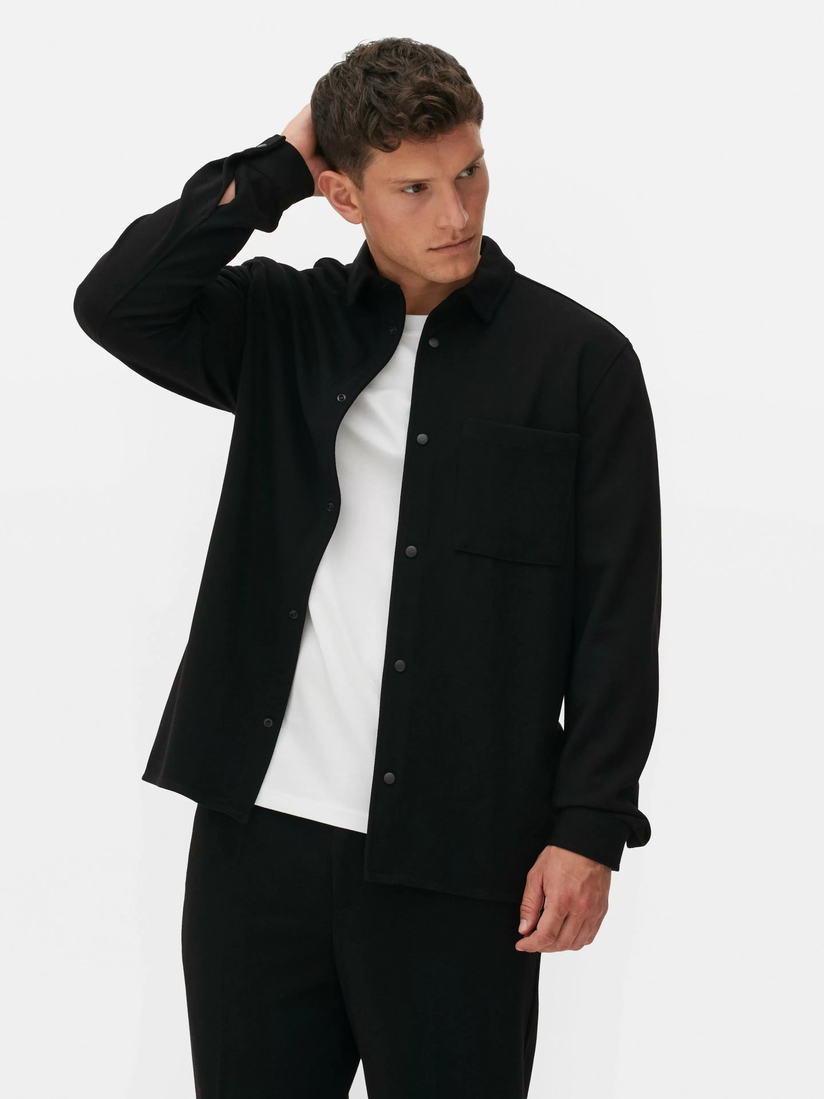 Sopracamicia Maglia Nero Linea Kem - Primark, Stile Casual con Design Minimalista