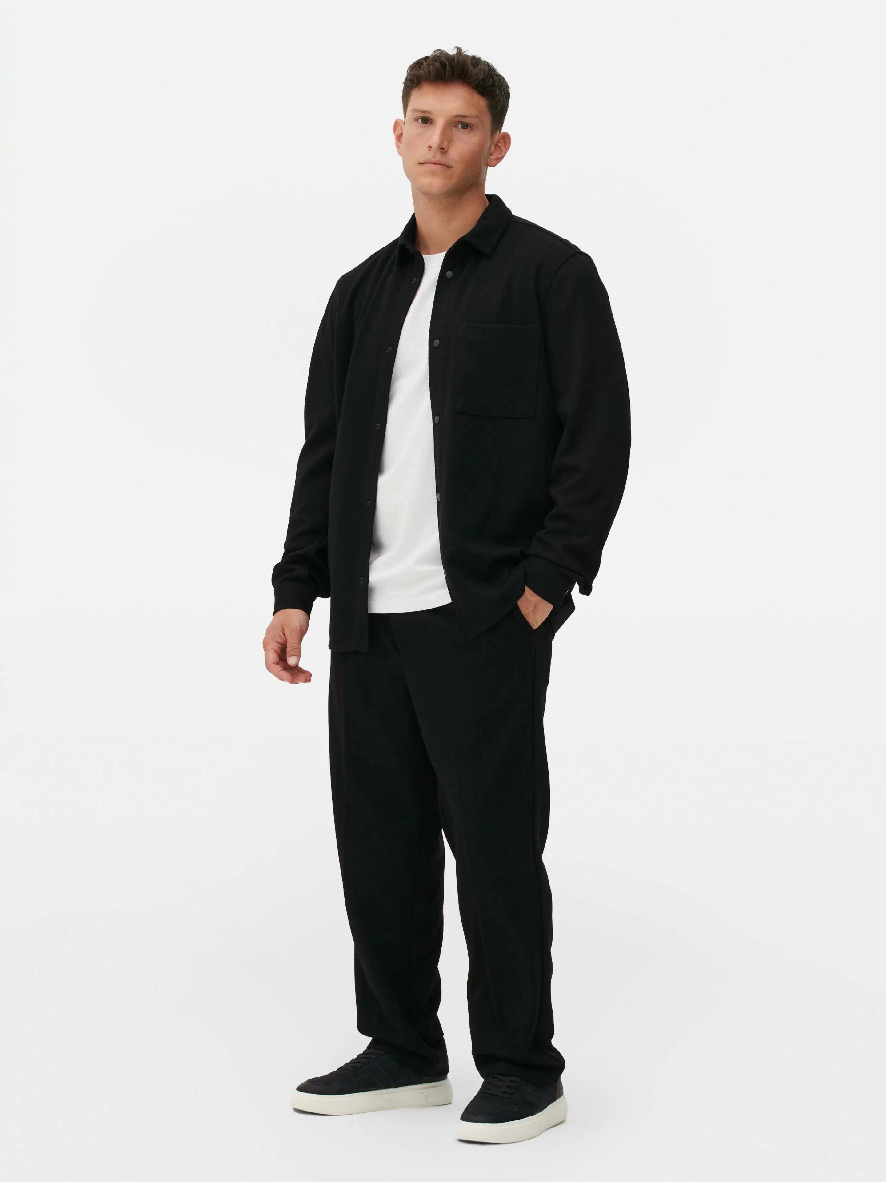 Sopracamicia Maglia Nero Linea Kem - Primark, Stile Casual con Design Minimalista