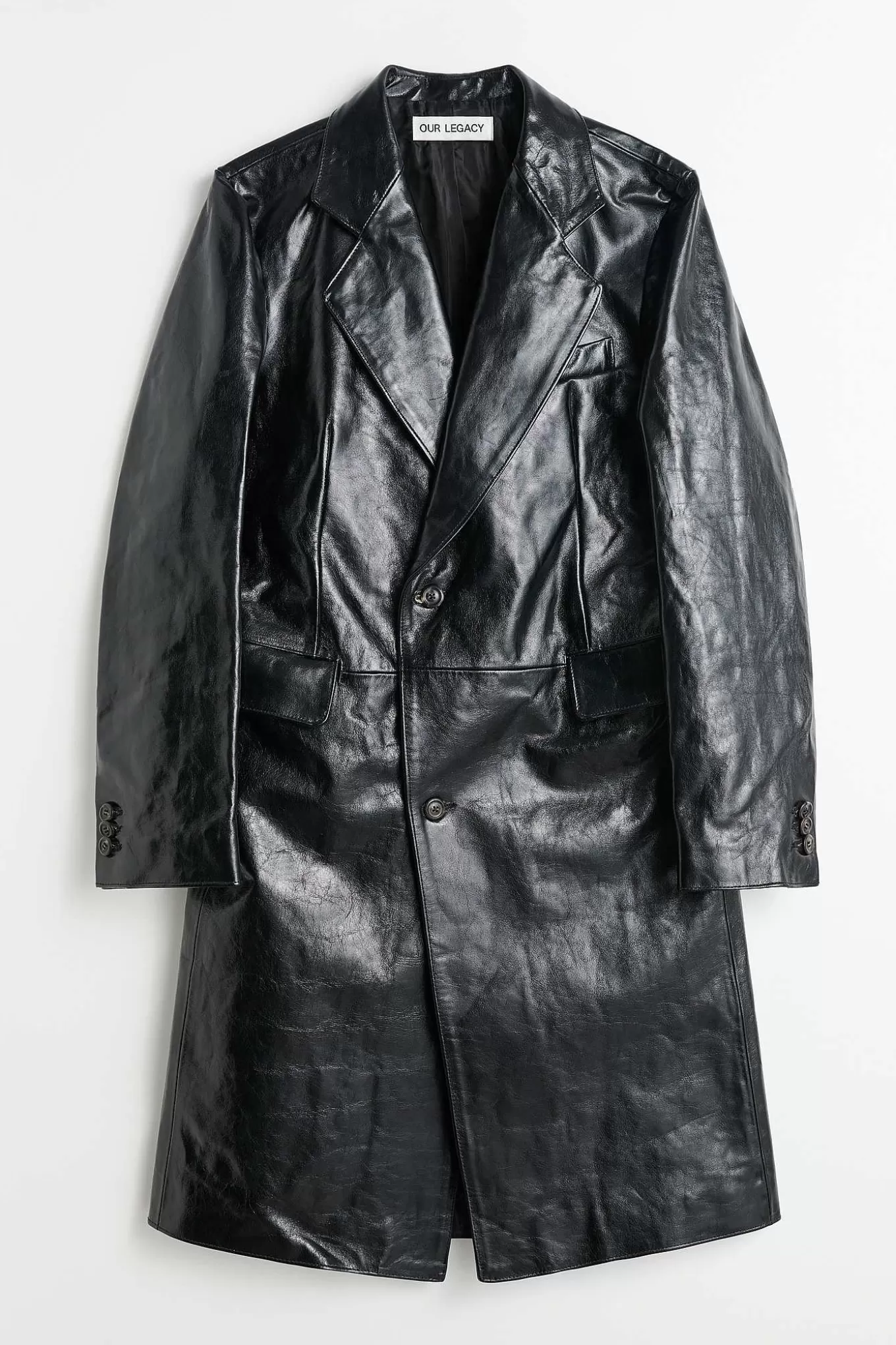 OUR LEGACY | Giacca in Pelle Stingray Artigianale - Nero Assoluto con Tintura Naturale