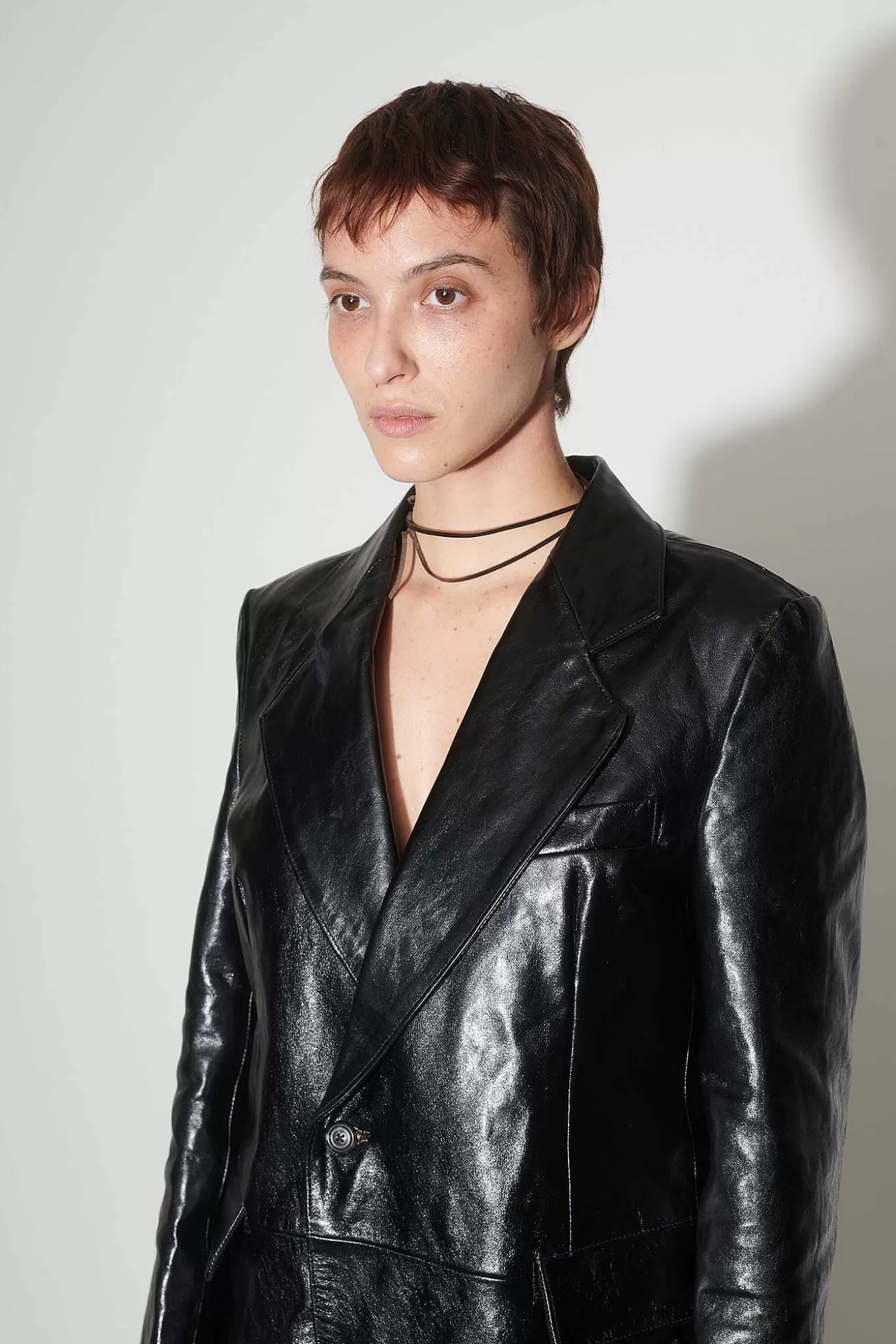 OUR LEGACY | Giacca in Pelle Stingray Artigianale - Nero Assoluto con Tintura Naturale