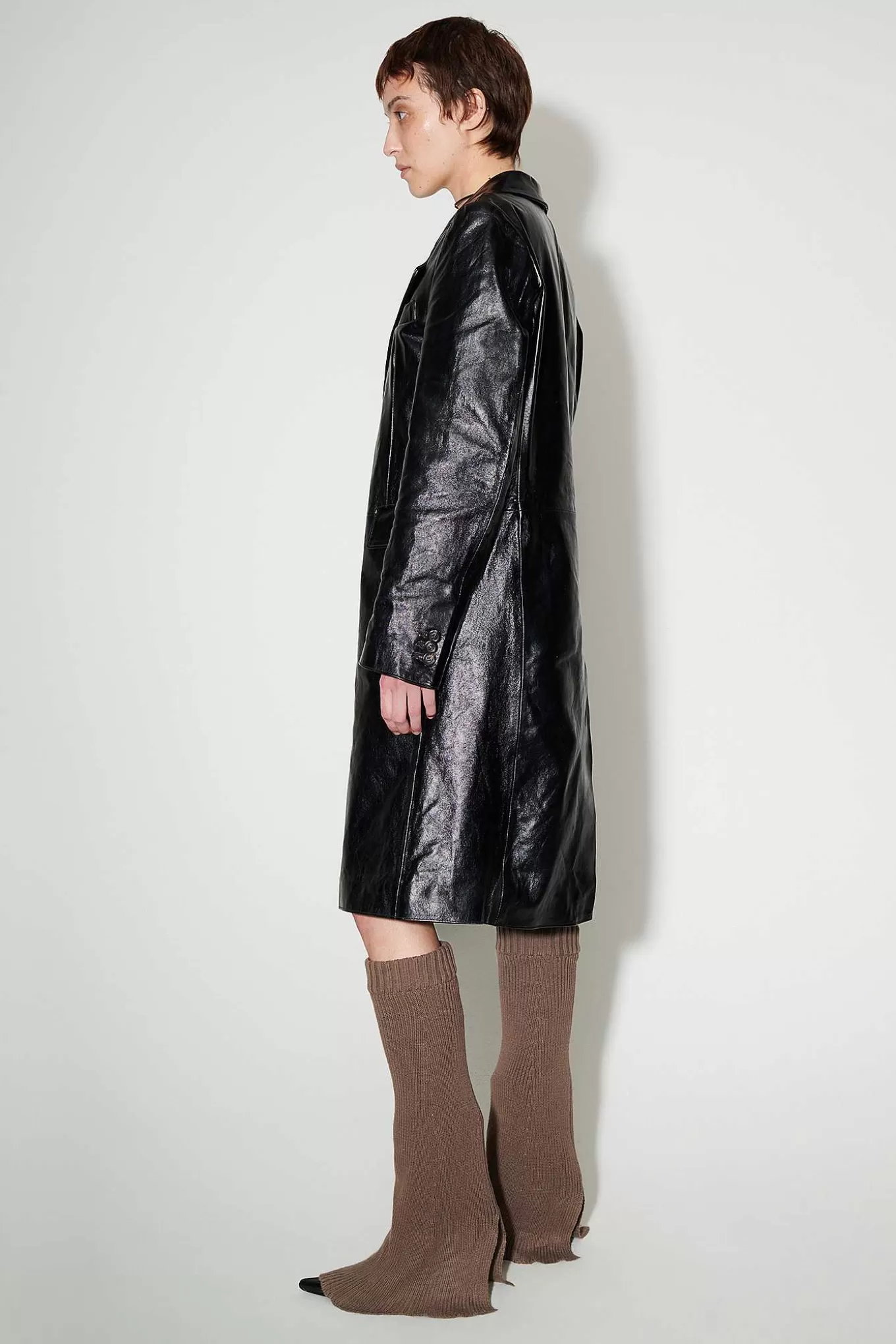 OUR LEGACY | Giacca in Pelle Stingray Artigianale - Nero Assoluto con Tintura Naturale
