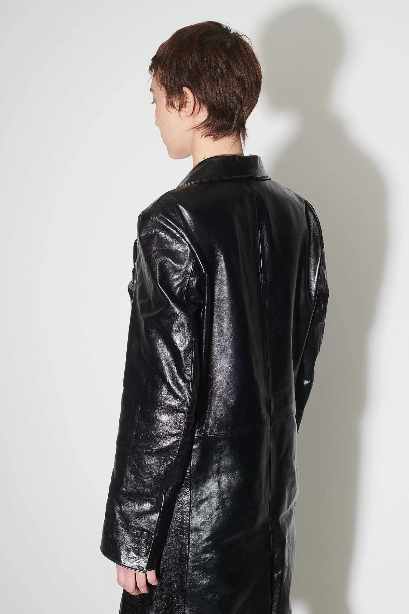 OUR LEGACY | Giacca in Pelle Stingray Artigianale - Nero Assoluto con Tintura Naturale