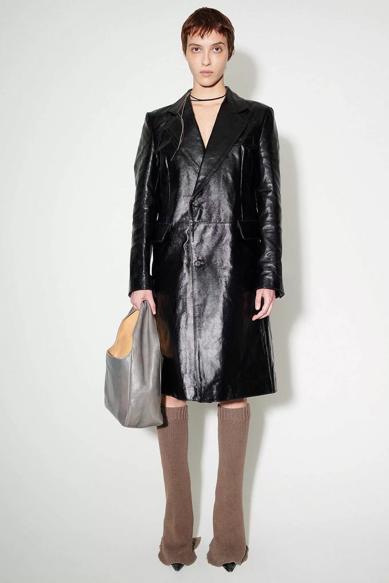 OUR LEGACY | Giacca in Pelle Stingray Artigianale - Nero Assoluto con Tintura Naturale