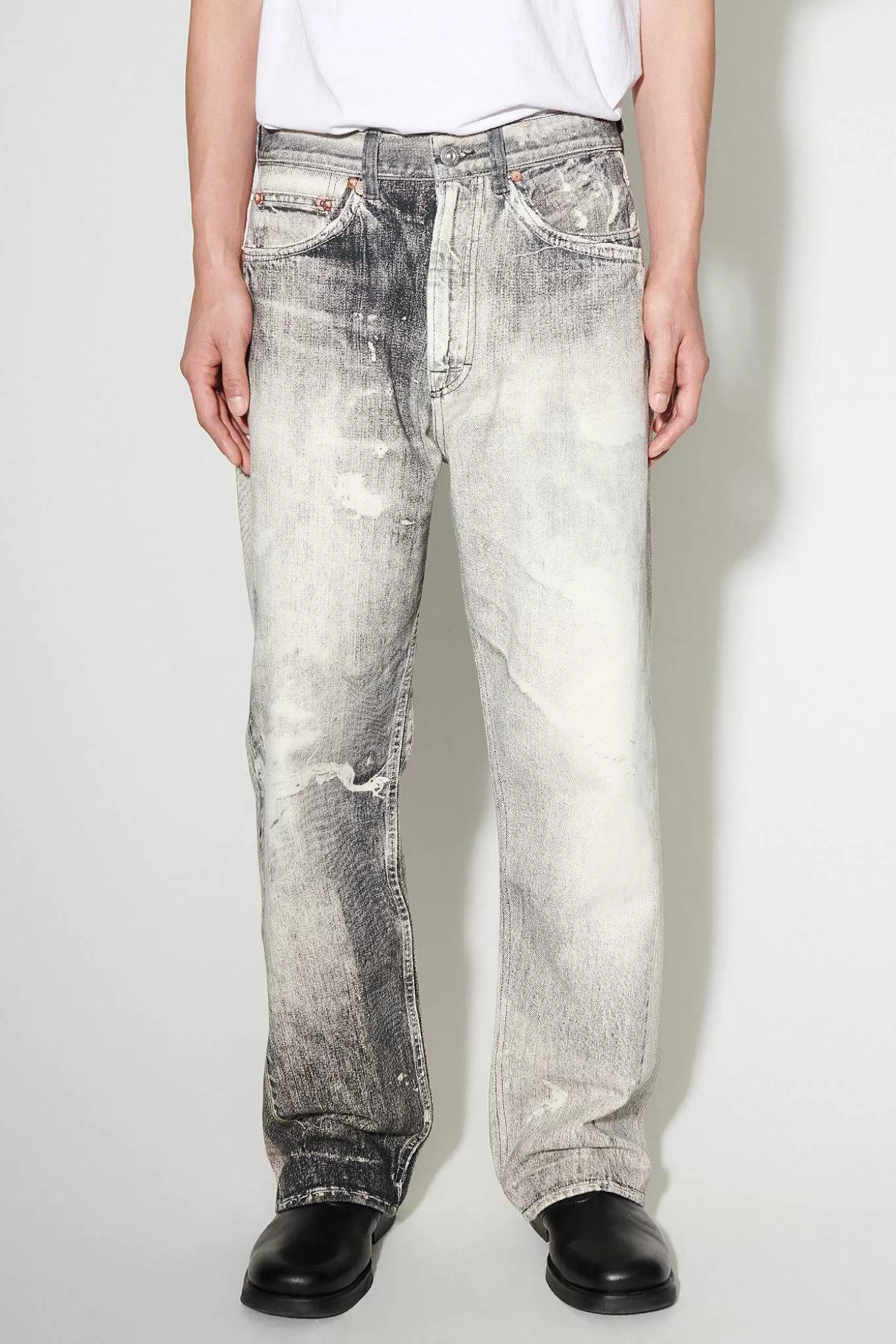 Jeans Iconici Our Legacy - Terzo Taglio con Stampa Digitale in Nero Assoluto