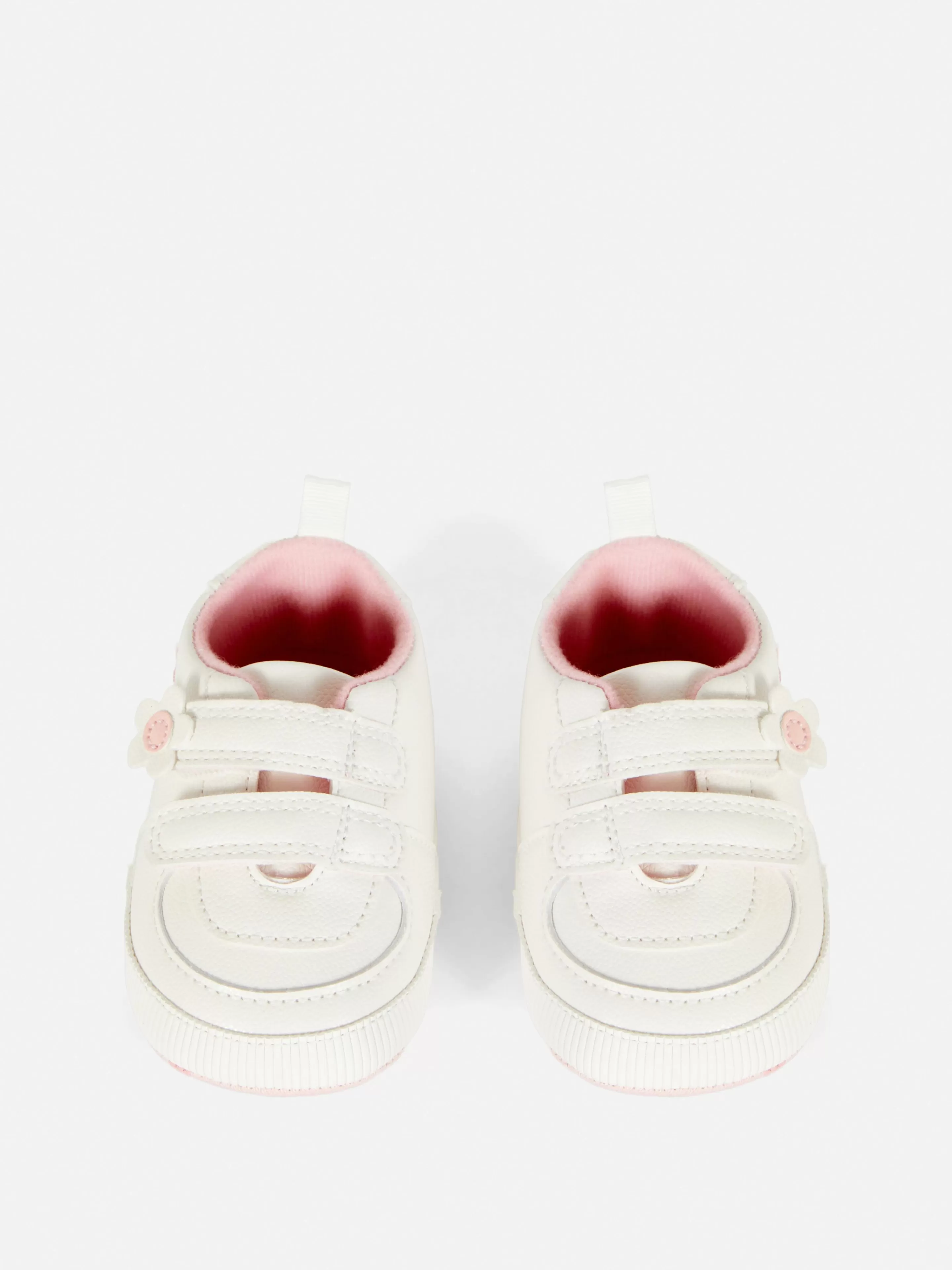 Scarpe da Tennis Primark Basse Eleganti con Stampa Floreale in Bianco