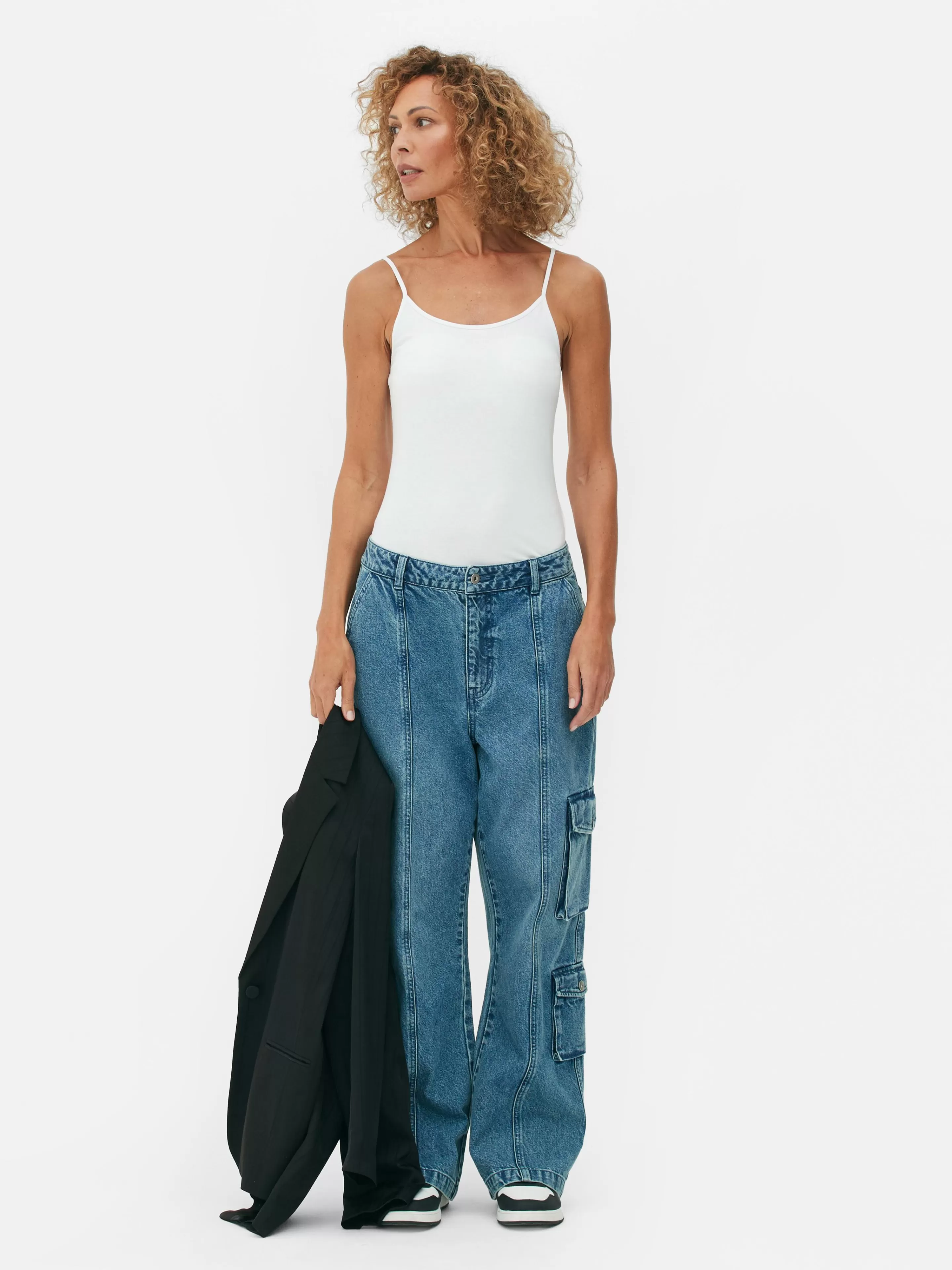 Maglietta Primavera con Spalle Scoperte Elastiche - Design Moderno in Tessuto Traspirante Primark Bianco Puro