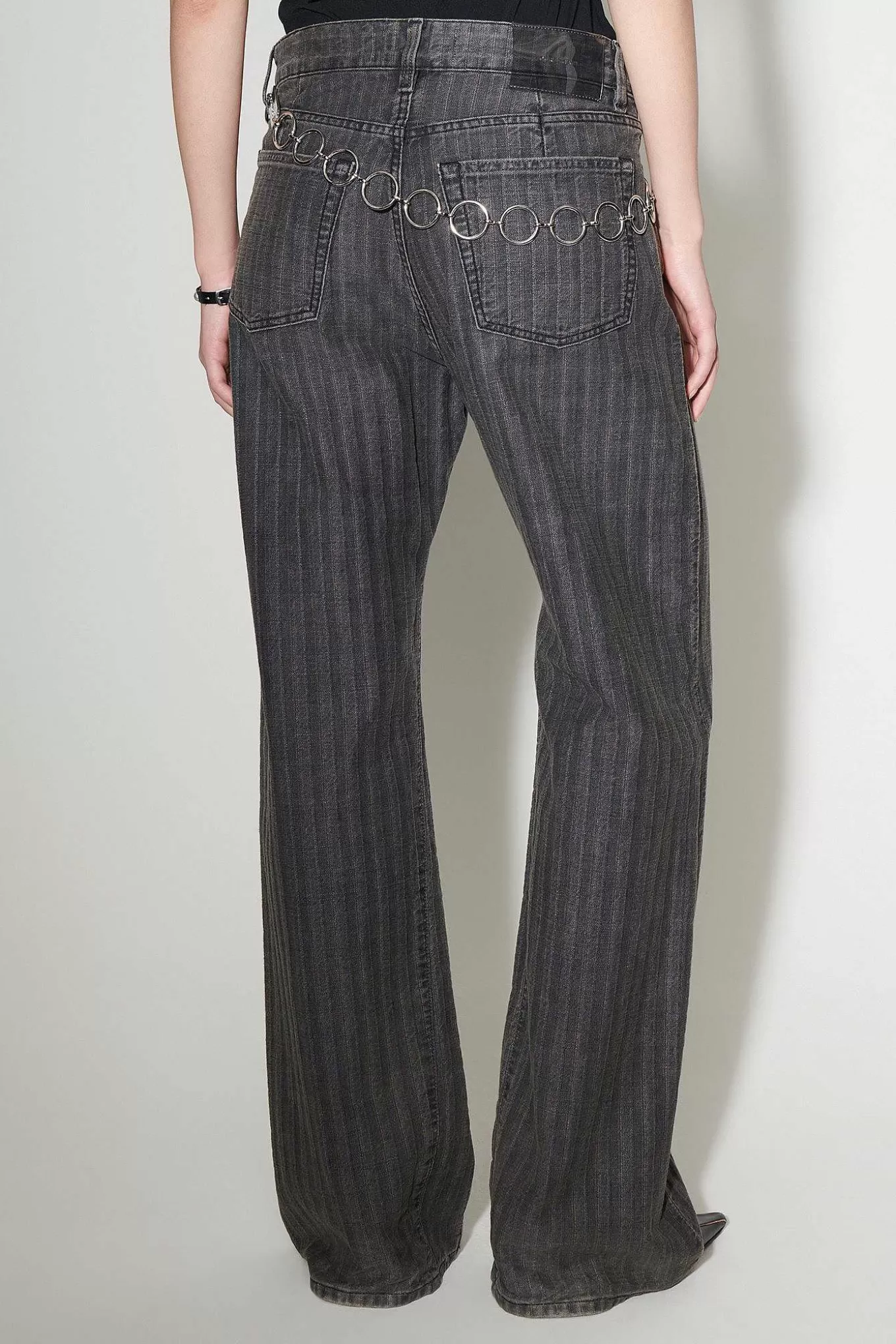 Jeans Our Legacy - Taglio Treble Grigio Lavato con Righe Torino Sartoriali
