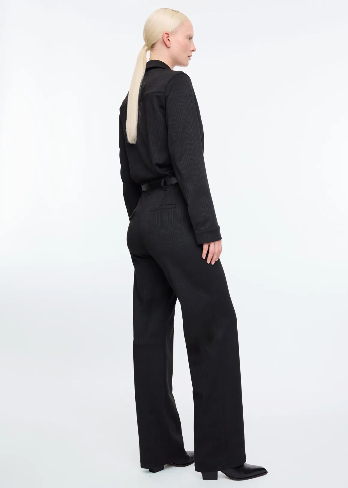 Tuta elegante in maglia jacquard VANILIA - Nero/Grigio Chiaro Screziato | Edizione Limitata con Prezzo Promozionale