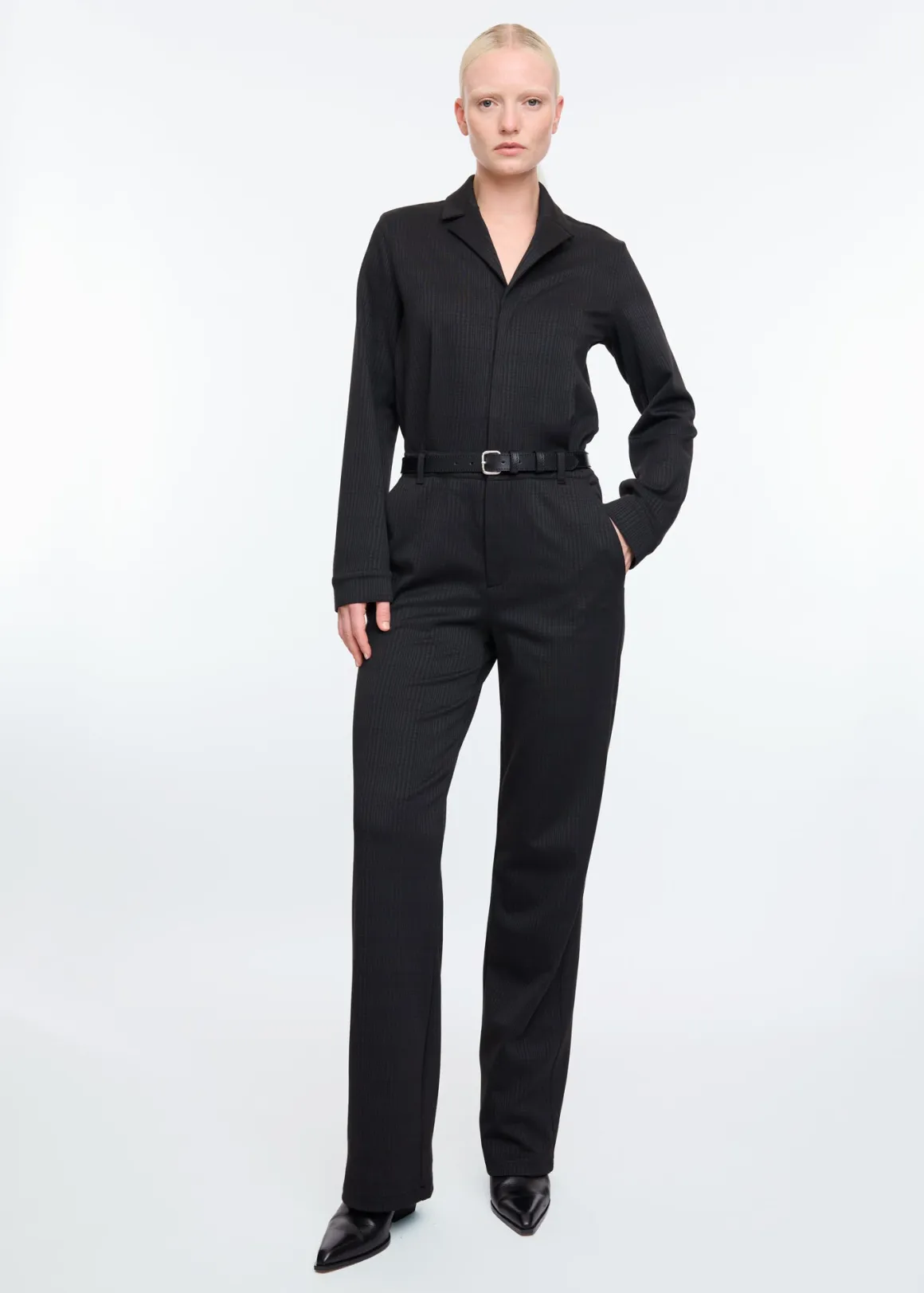 Tuta elegante in maglia jacquard VANILIA - Nero/Grigio Chiaro Screziato | Edizione Limitata con Prezzo Promozionale
