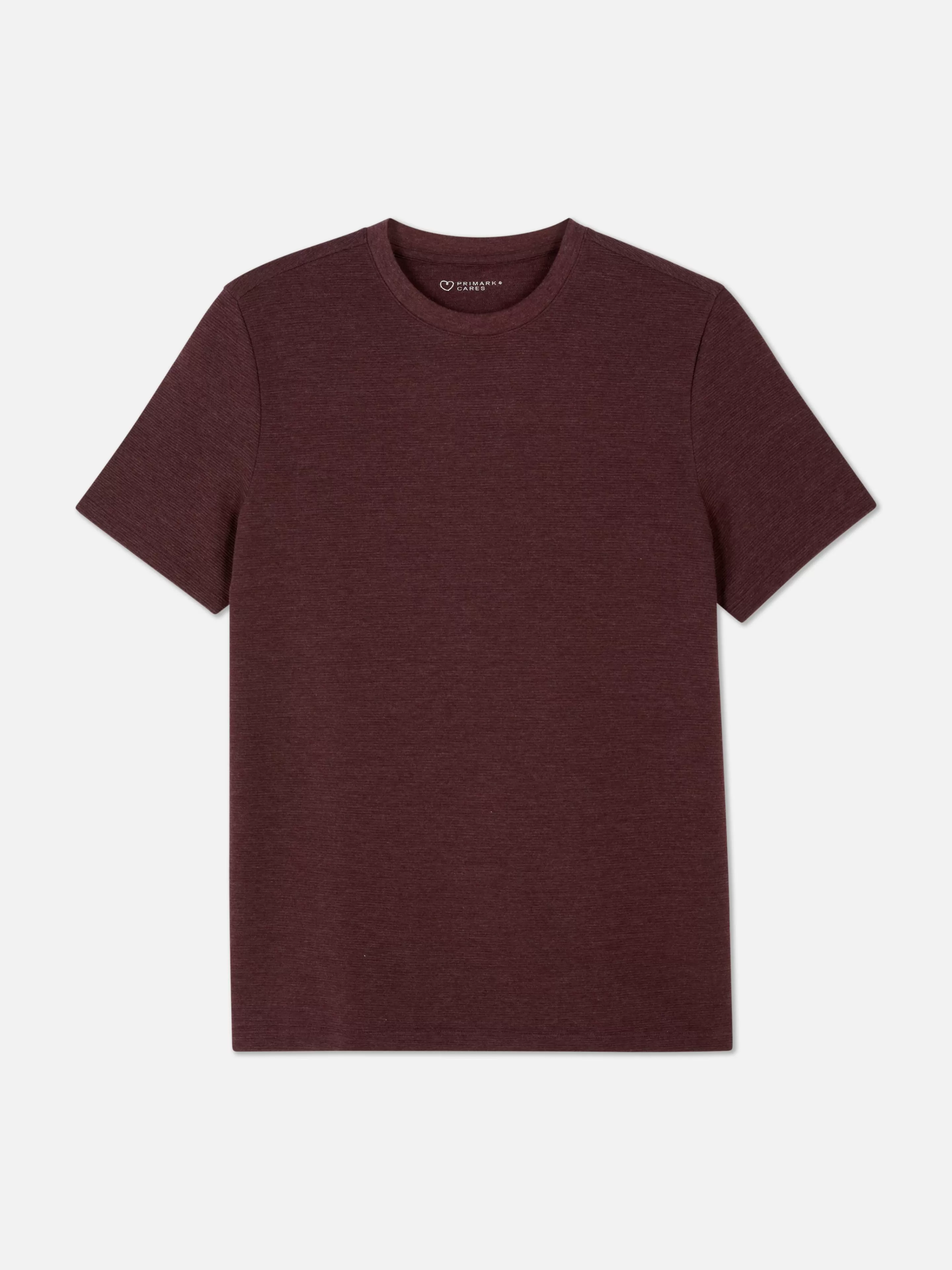 Maglietta casual Primark in pizzo ottomano colore bordeaux - T-shirt comoda con scollo a V e maniche corte