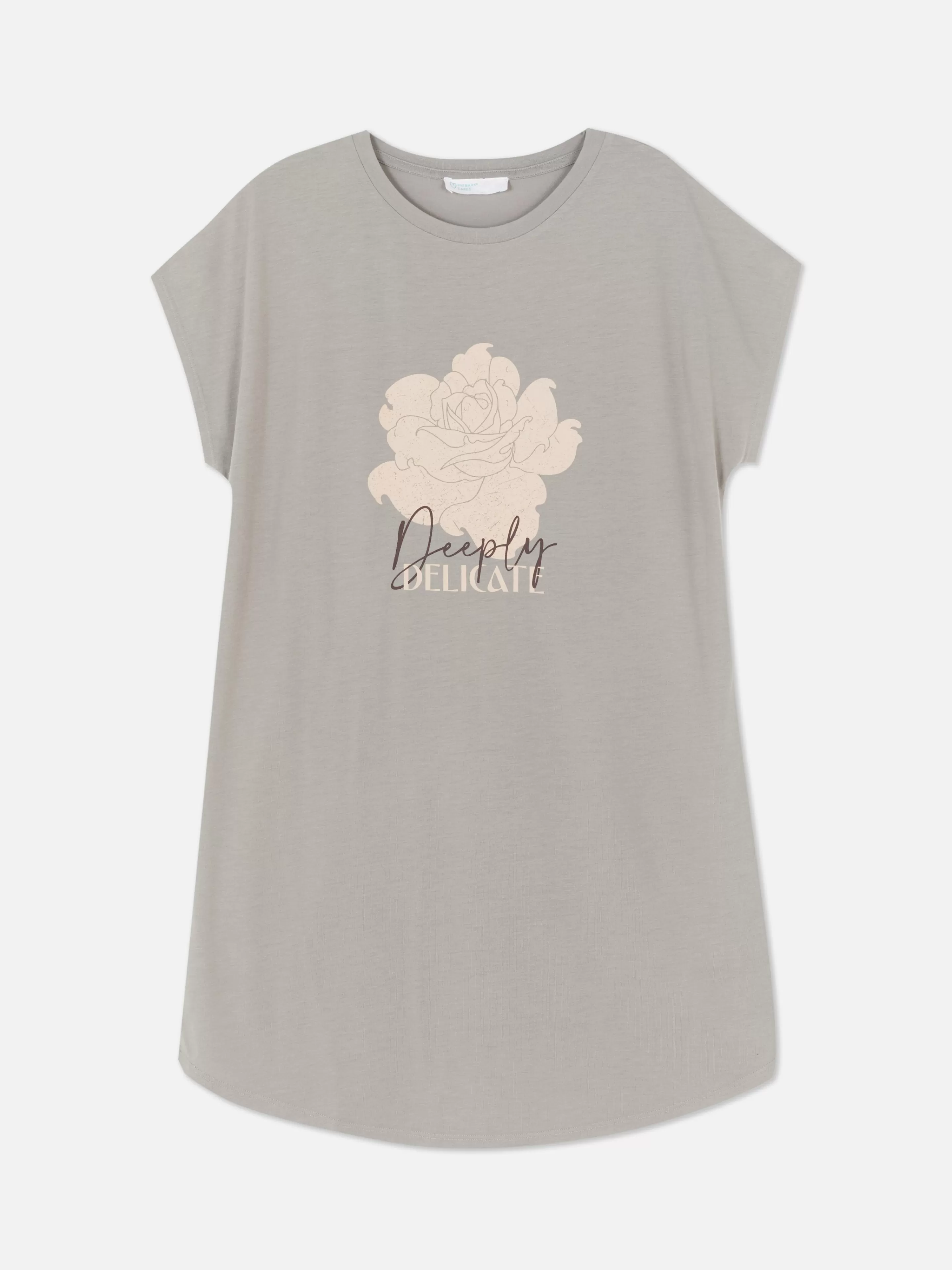 Maglia Casual Primark a Maniche Lunghe con Scollo Tondo - Grigio Cenere