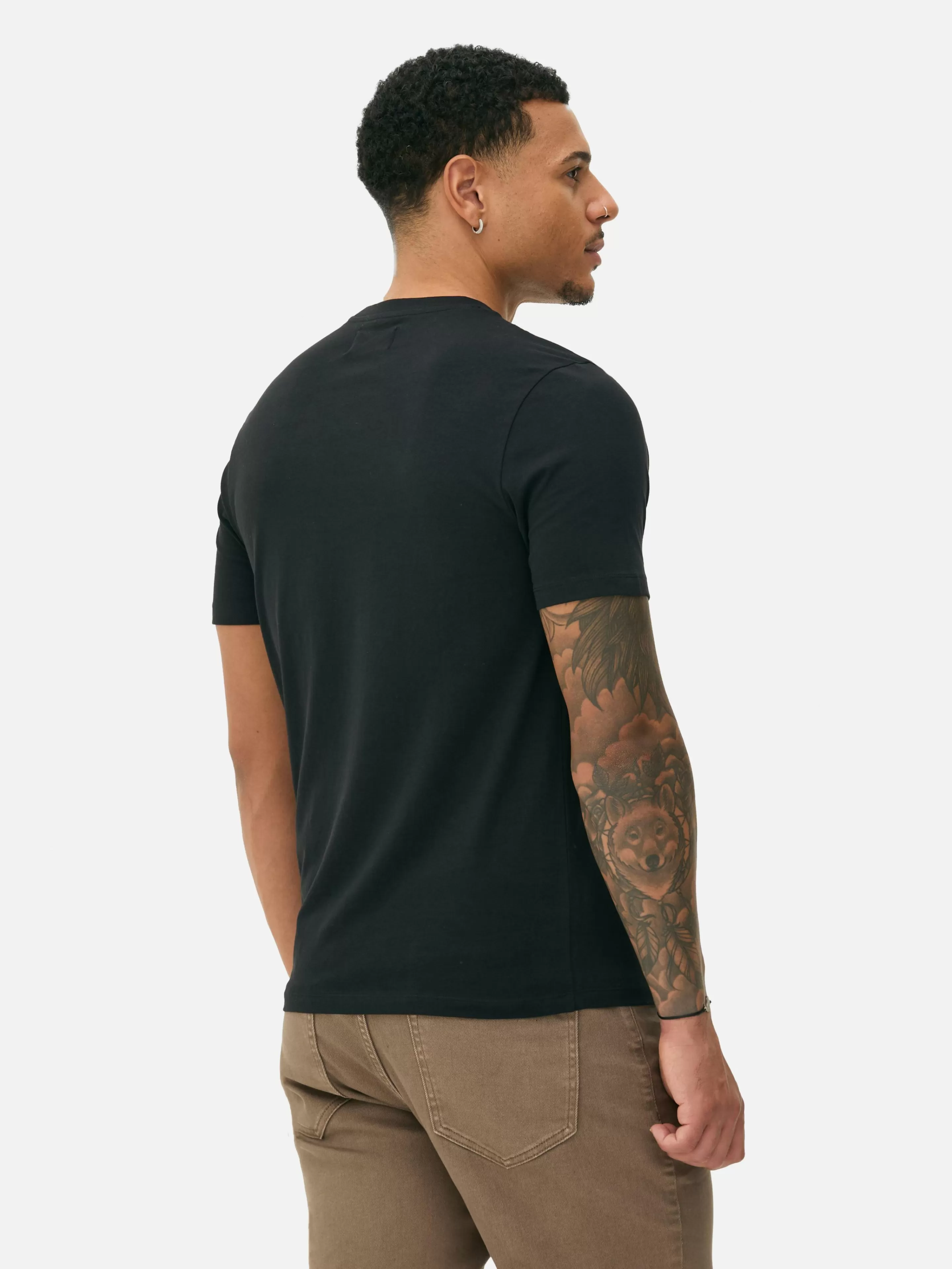 Maglietta Essentials Primark - Nero Classico a Taglio Regolare, Comfort Ottimale