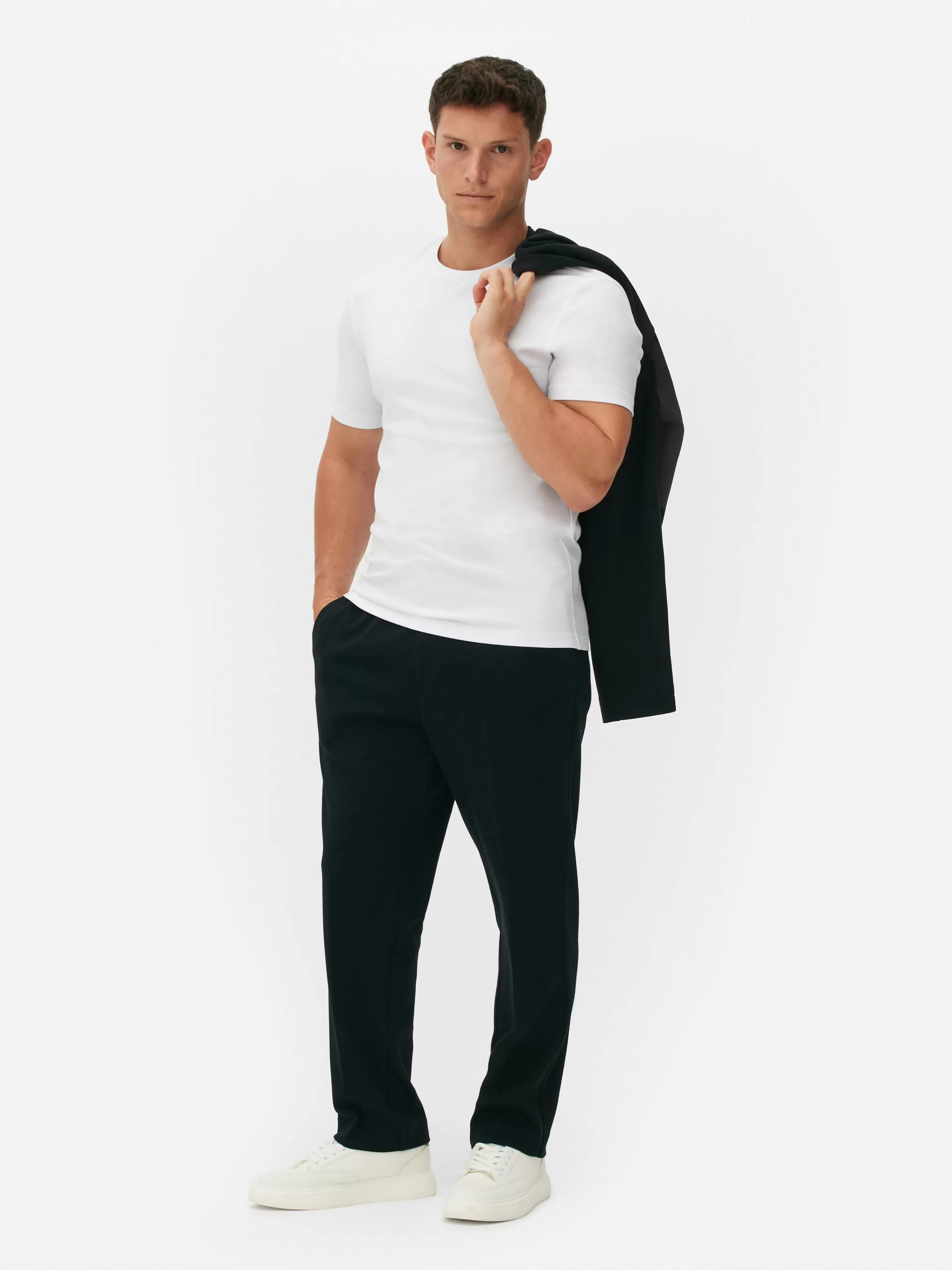Magliette Casual Donna Primark - Scollo Tondo in Puro Bianco, Trama Confortevole