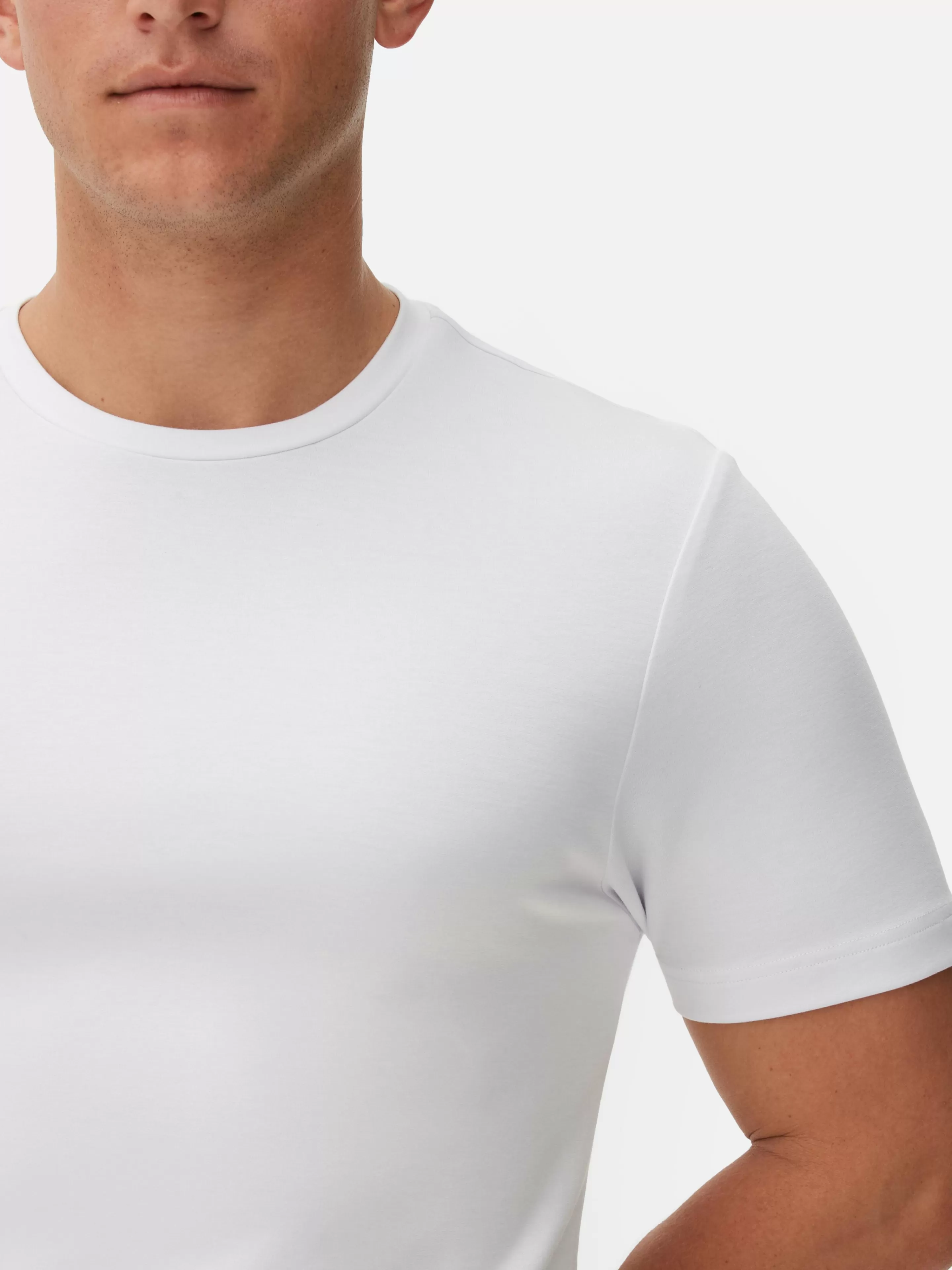Magliette Casual Donna Primark - Scollo Tondo in Puro Bianco, Trama Confortevole