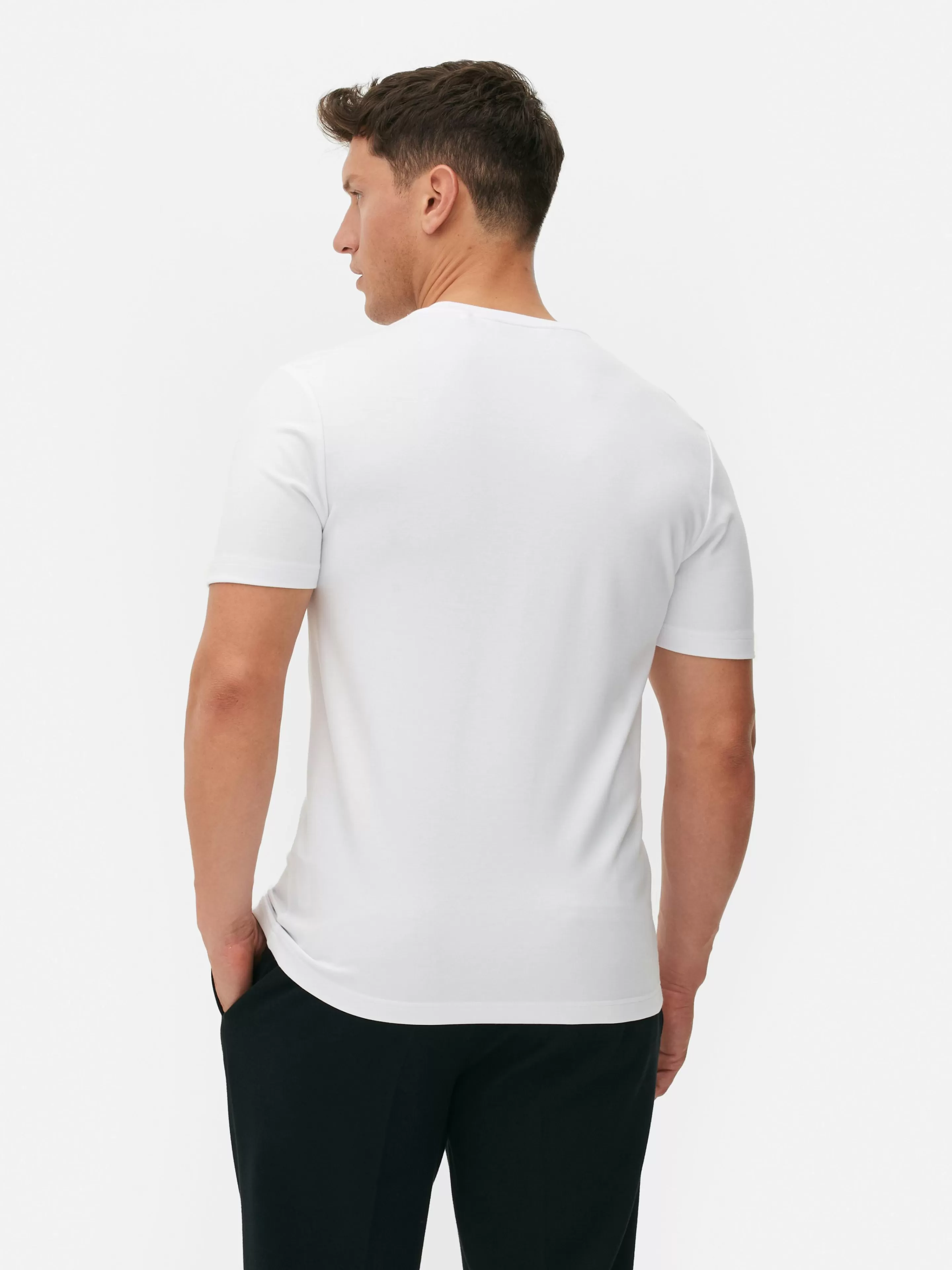 Magliette Casual Donna Primark - Scollo Tondo in Puro Bianco, Trama Confortevole