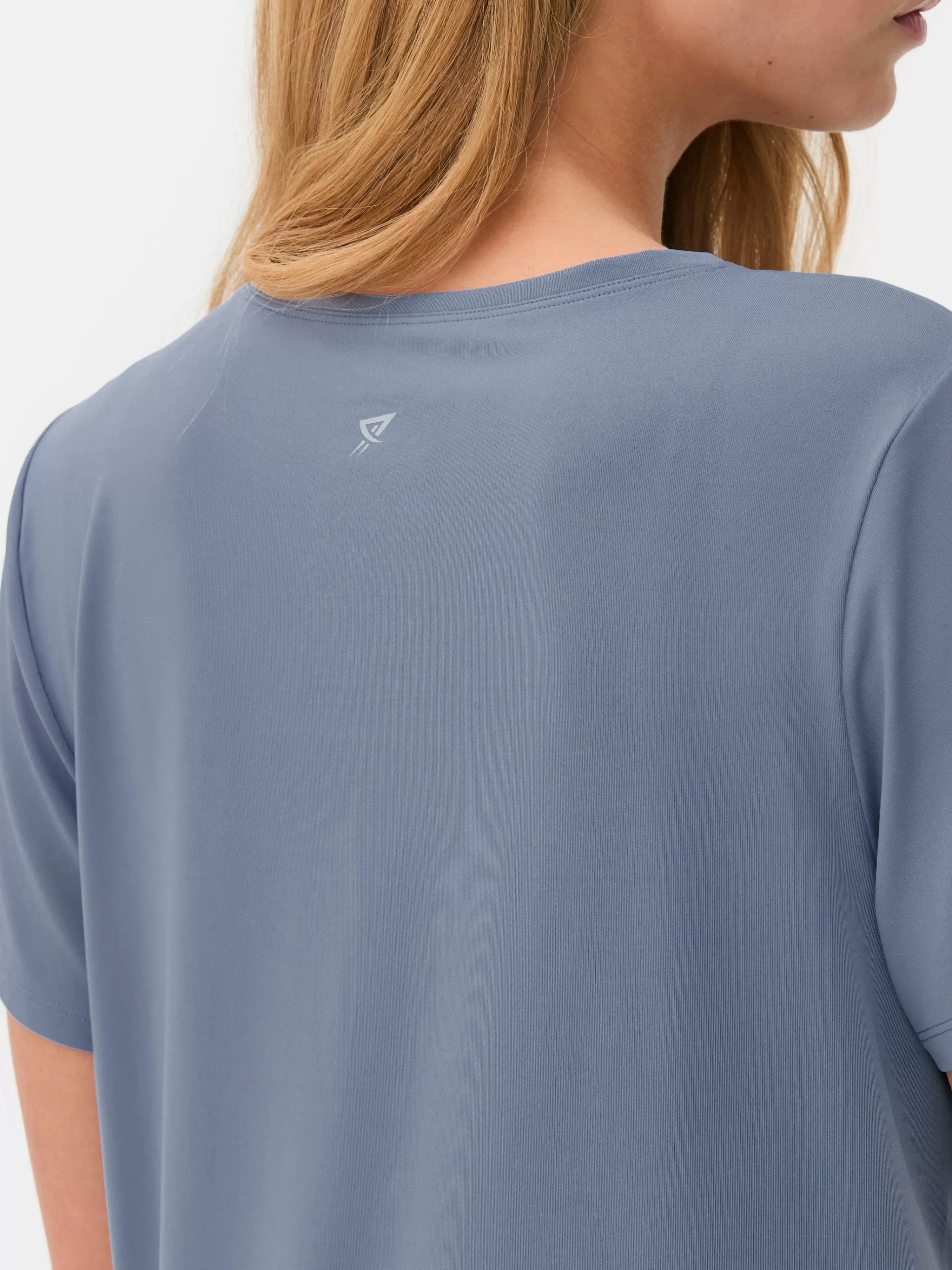Primark Maglietta Sportiva per Allenamento - Comoda con Collo Tondo, Blu Ideale per Fitness e Attività All'aperto