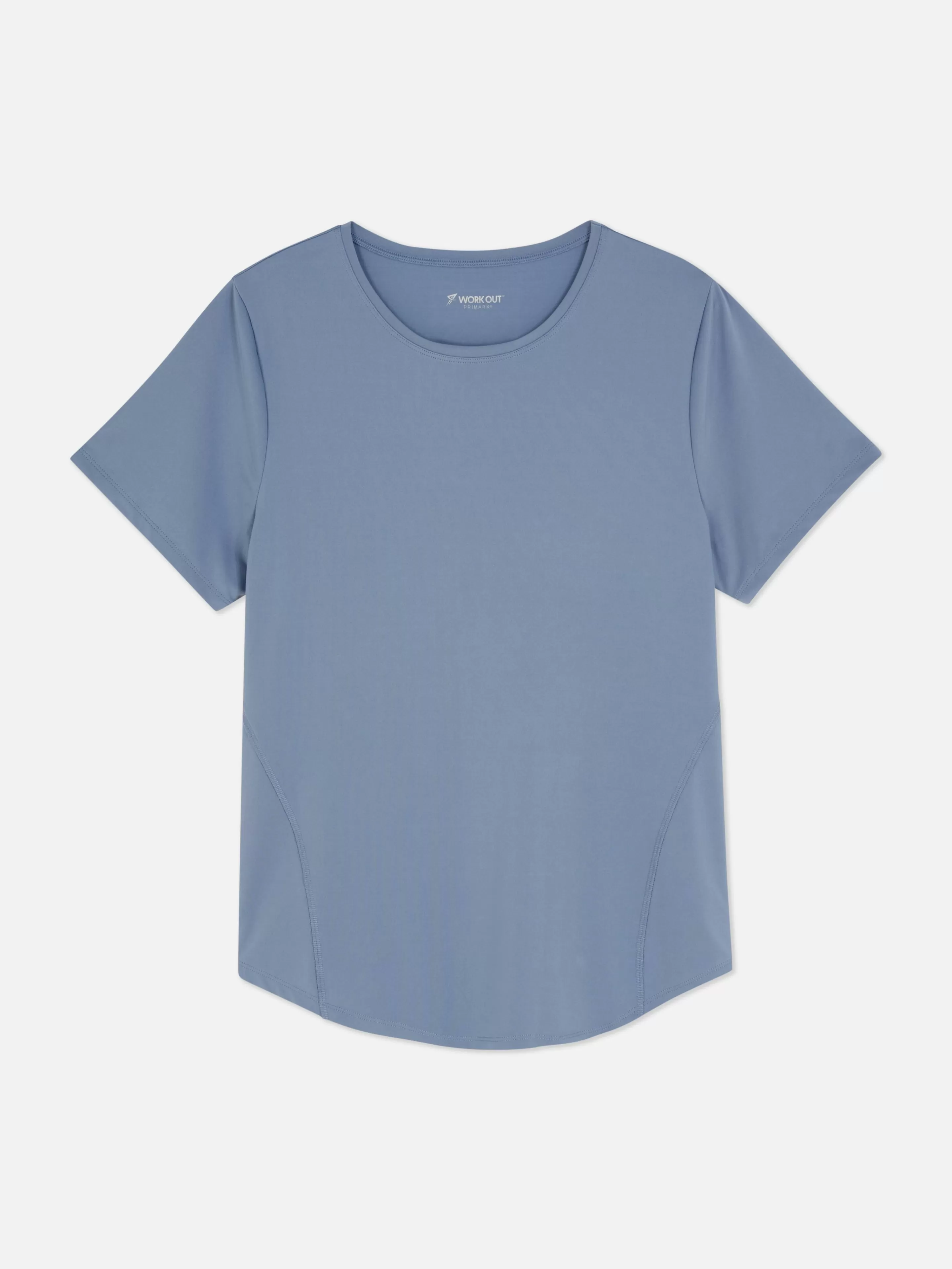 Primark Maglietta Sportiva per Allenamento - Comoda con Collo Tondo, Blu Ideale per Fitness e Attività All'aperto