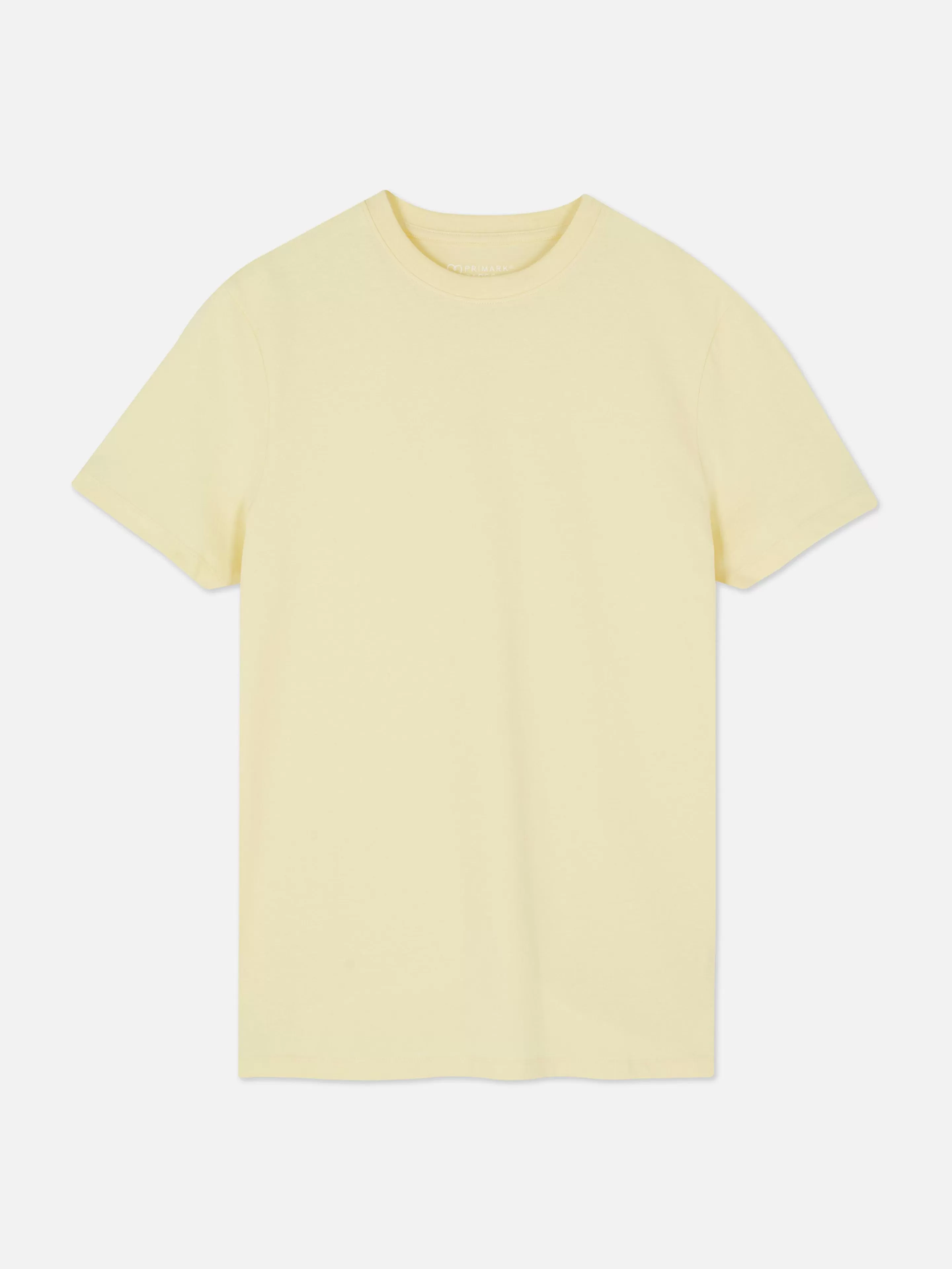 Primark Maglietta Elasticizzata Morbida - Modello Classico in Giallo Sole, T-Shirt Casual Confortevole per Tutto il Giorno