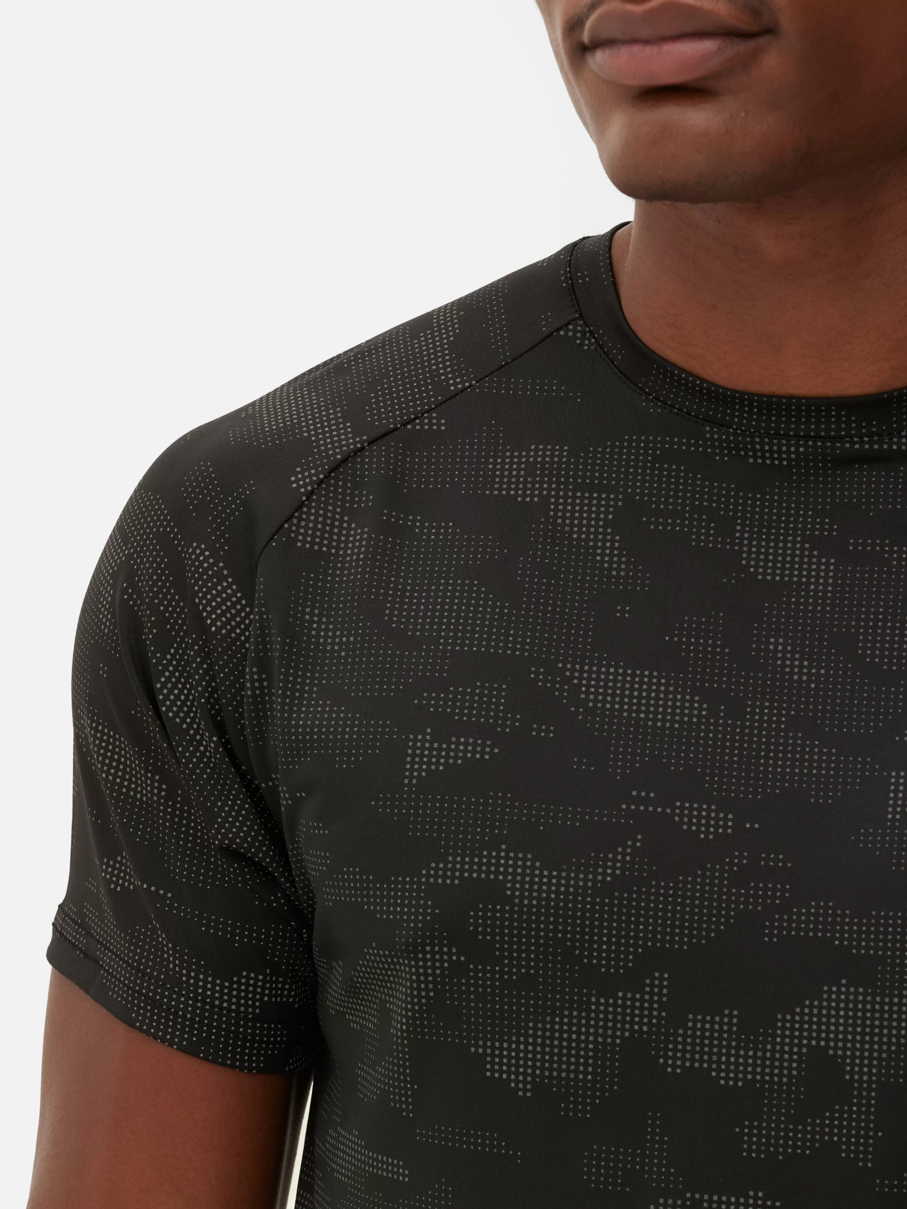 Primark Maglietta Sportiva Fitness Collo Tondo - Nero e Bianco, Comoda e Traspirante per Allenamenti