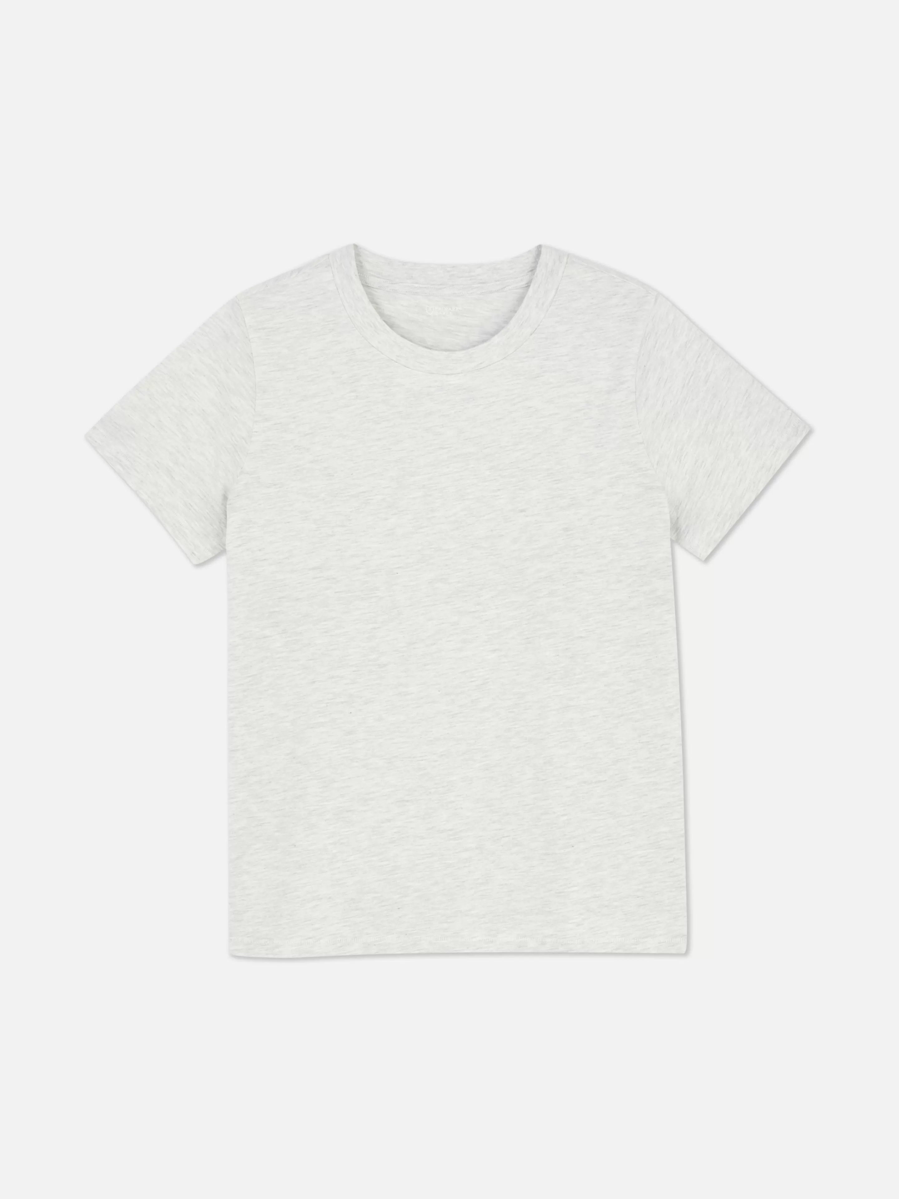 Maglietta Essential Primark - Grigio Marmo con Collo Tondo