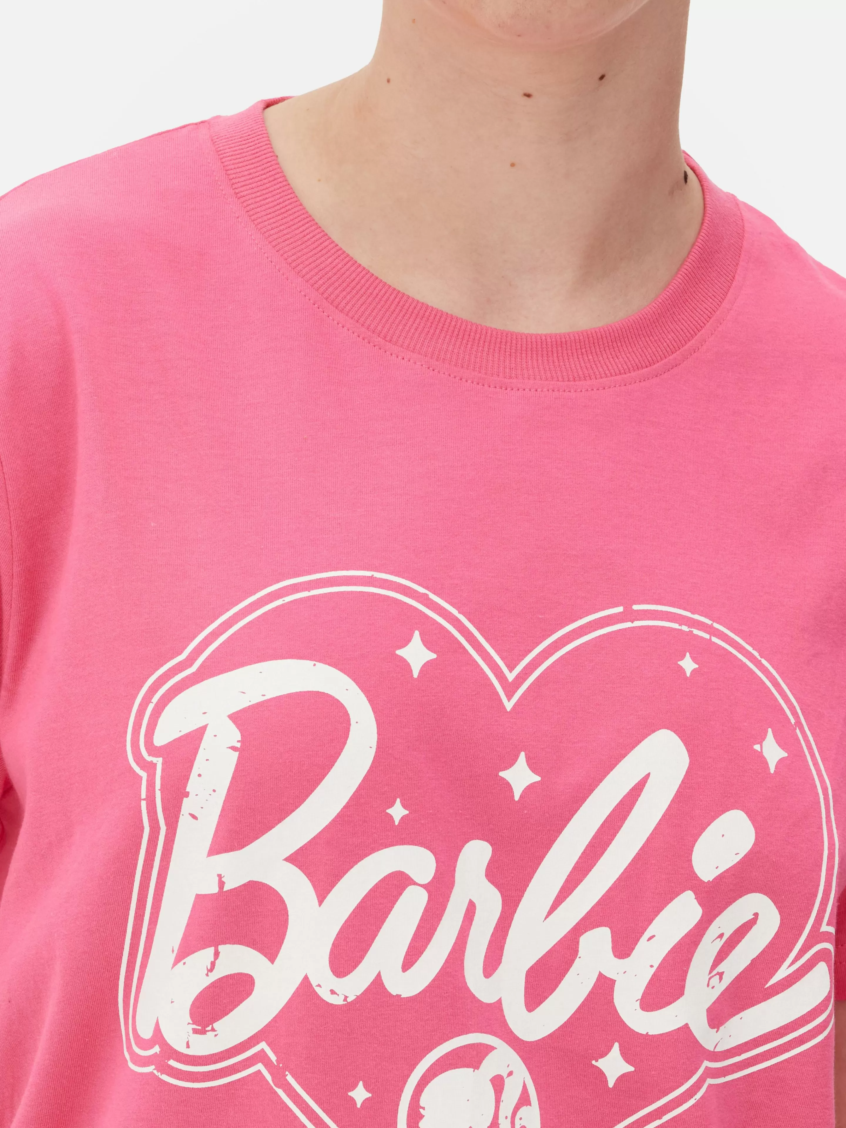 Maglietta Femminile Primark con Stampa Barbie in Tonalità Rosa - Top Casual per Estate